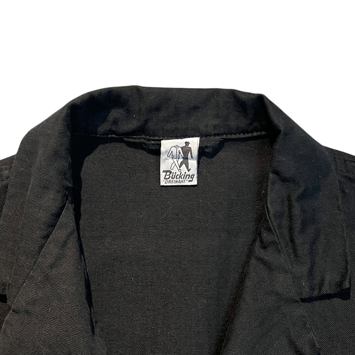 Vintage Bücking Dreinaht Black Workwear Shop Coat Jacket
