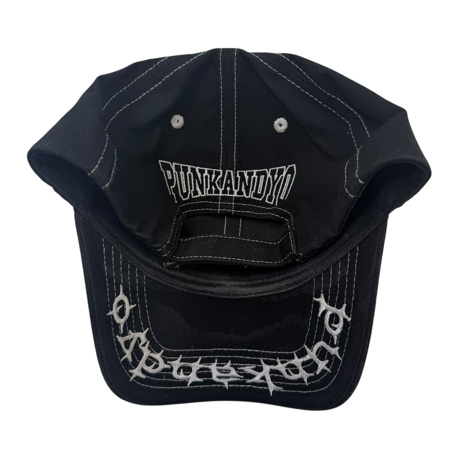 Punkandyo Contrast Stitch Strapback Hat Black