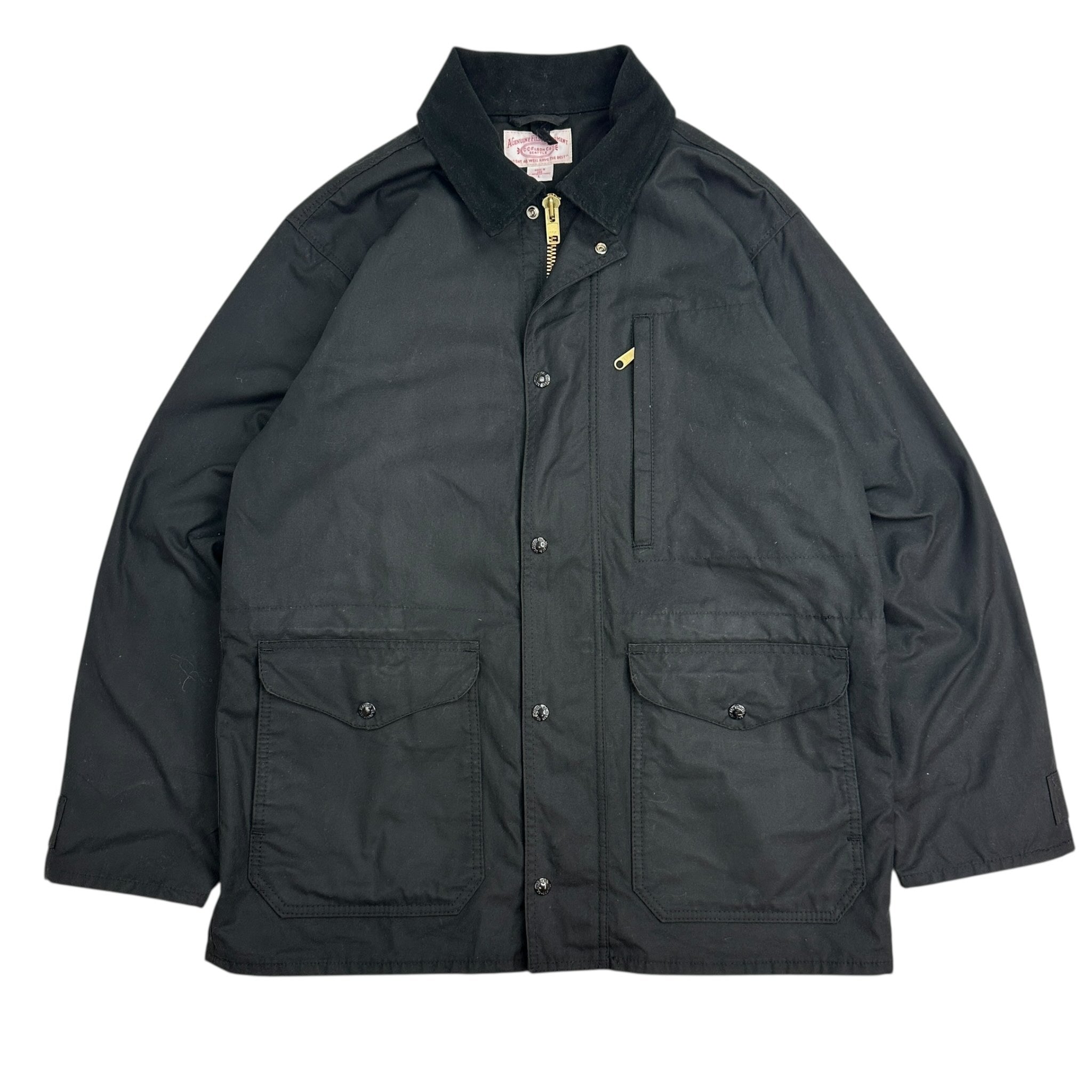 Filson Waxed Tin Cloth Jacket Black