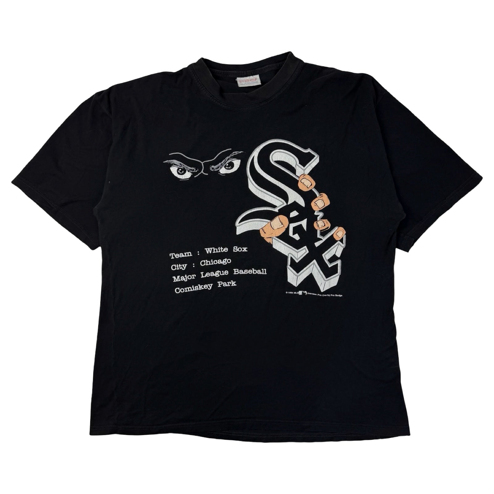 1994 Pro Badge White Sox T-Shirt Black