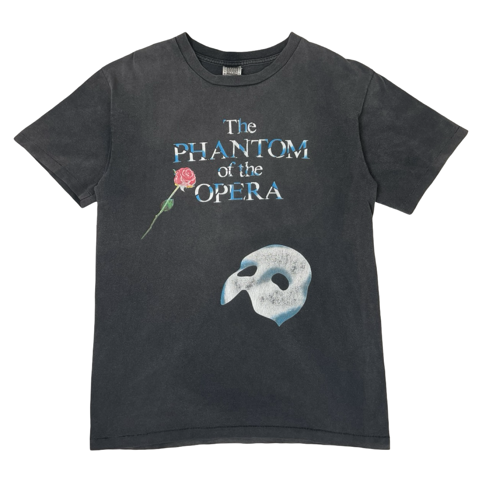 Vintage 1990’s Roots Athletic: Phantom Of The Opera T-Shirt Faded Black