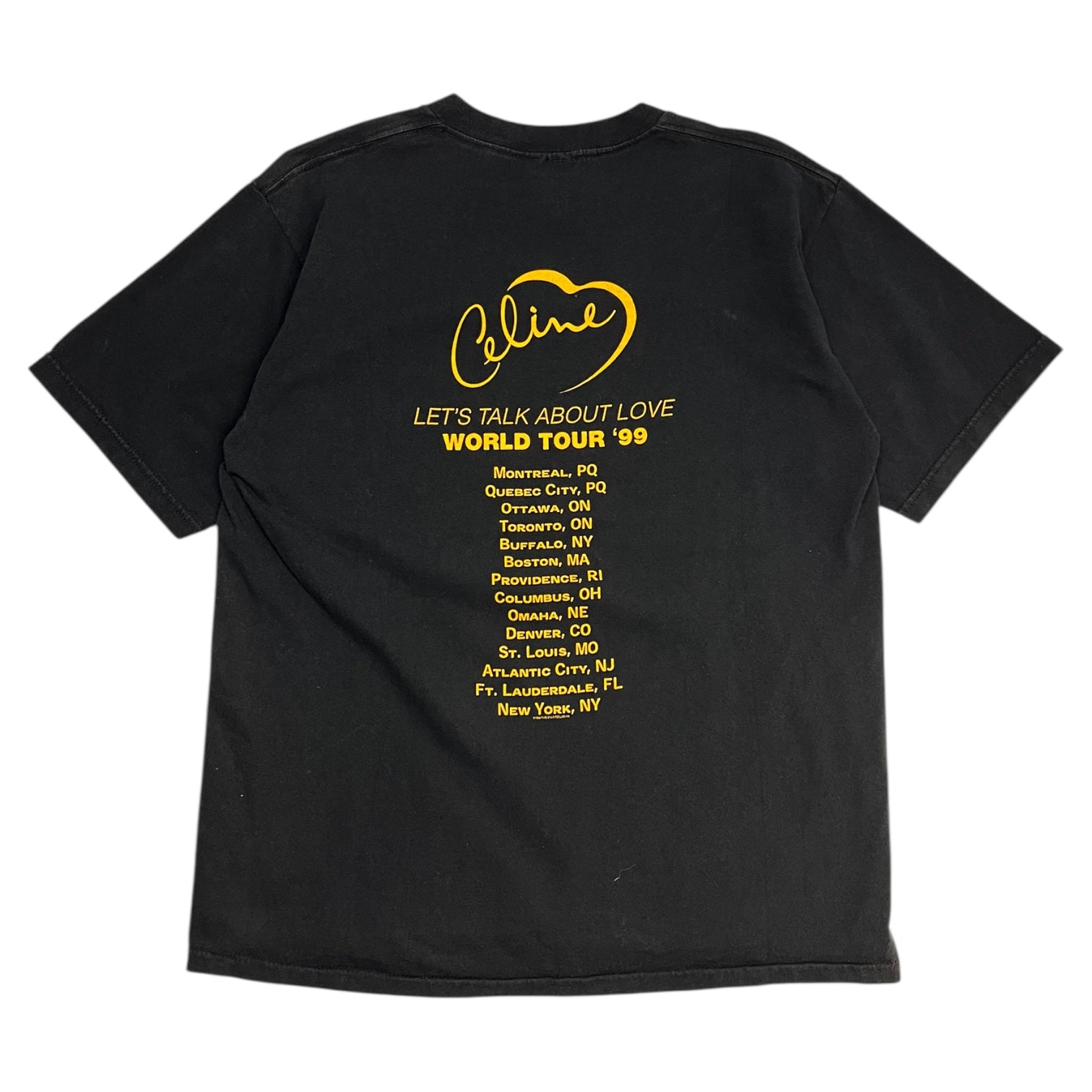 1999 Celine Dion 'My Heart Will Go On' Titantic Tour T-Shirt