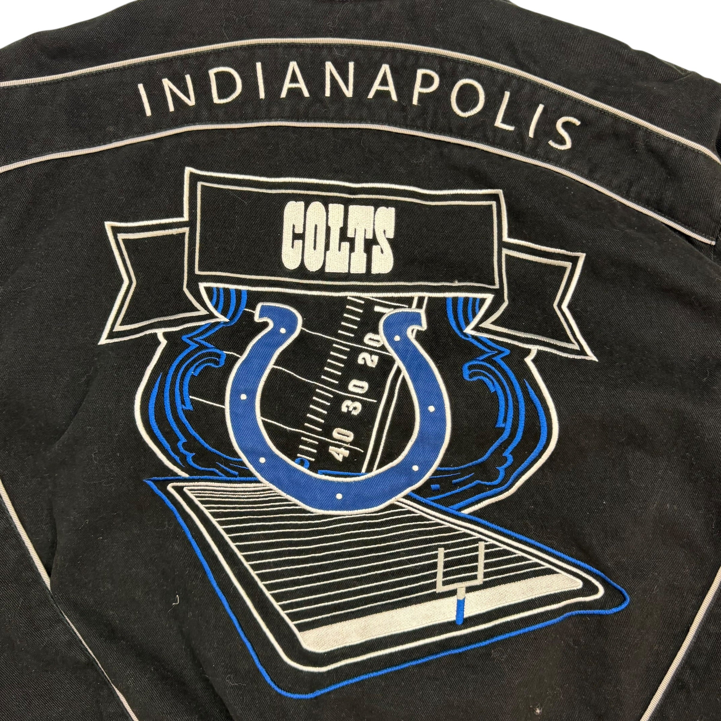 Vintage Indianapolis Colts Flaming Ball Jacket Black