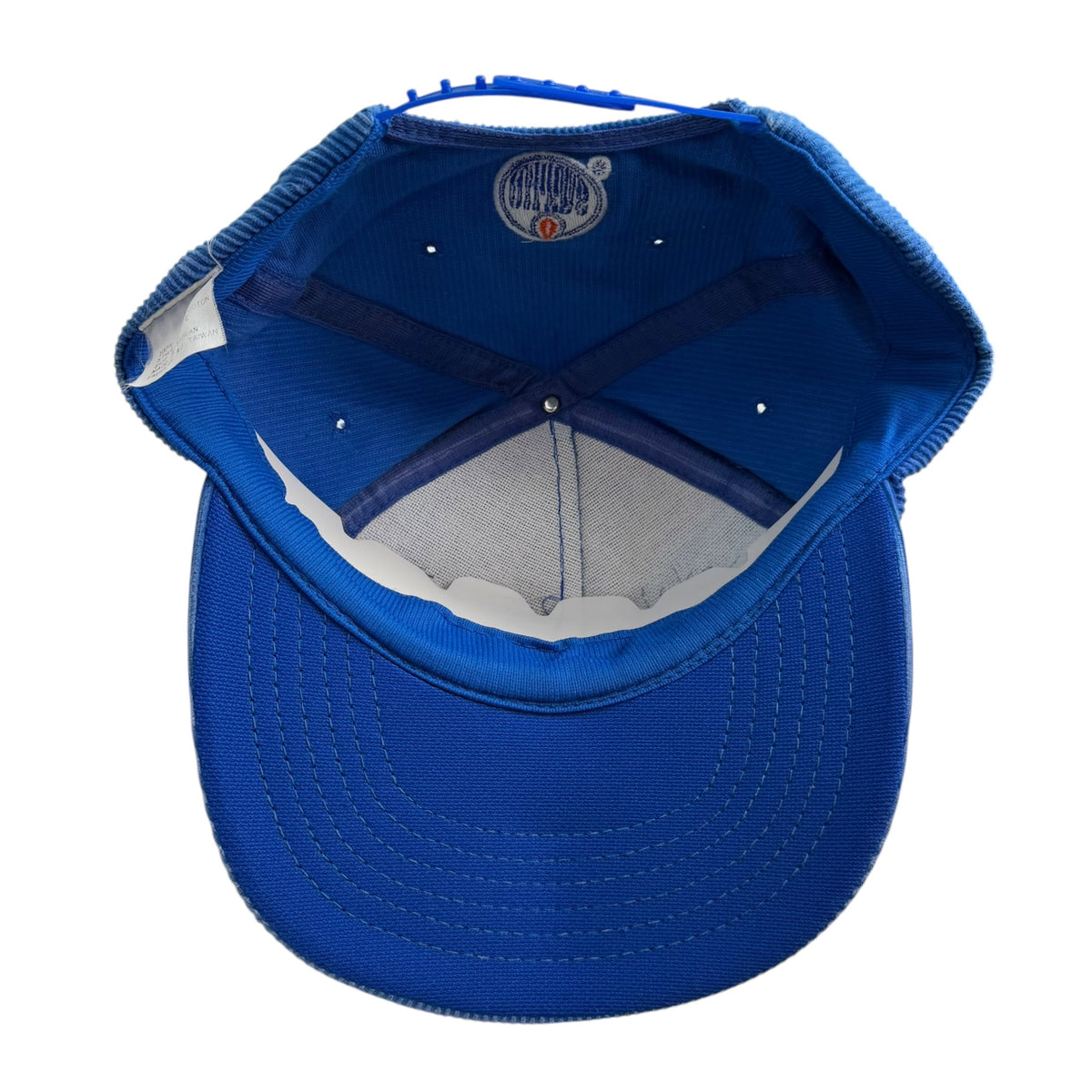 Vintage Edmonton Oilers Corduroy Snapback Hat Blue