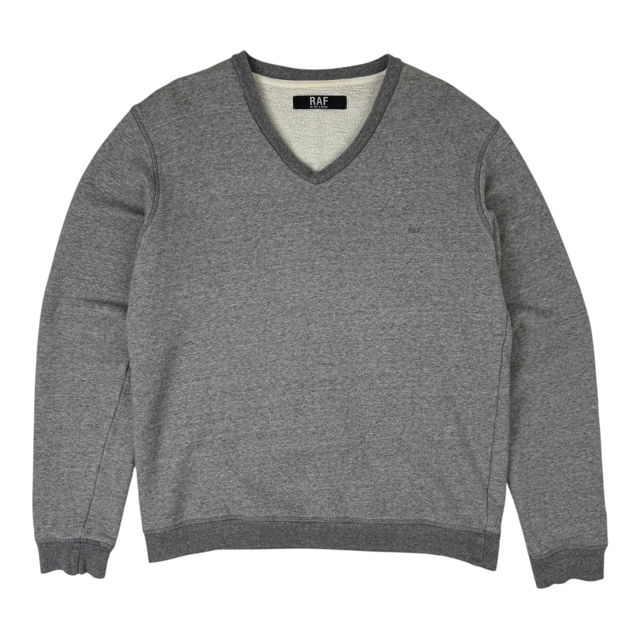 RAF by Raf Simons V-Neck Crewneck Heather Grey