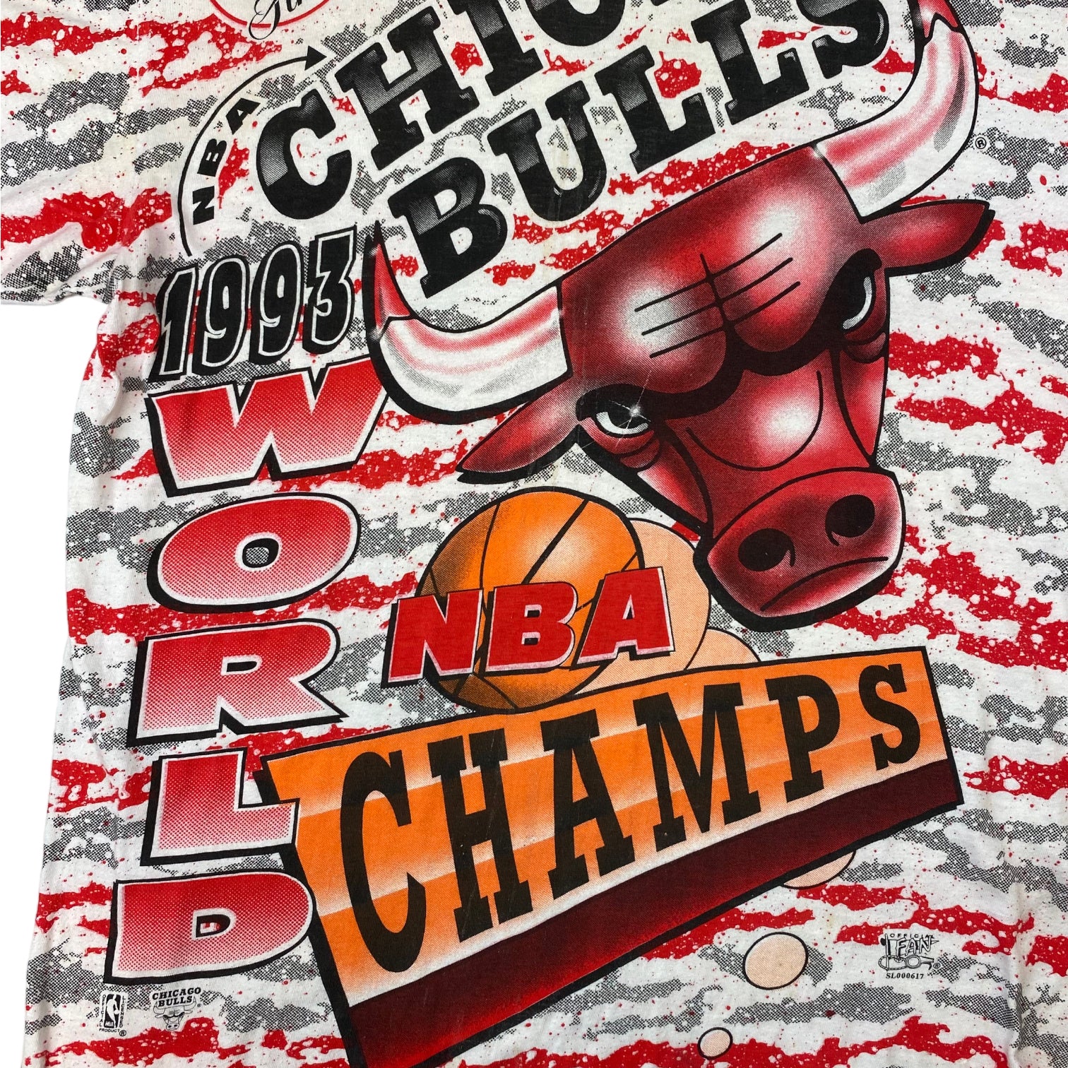 1993 Chicago Bulls Finals Champs All Over Print Tee