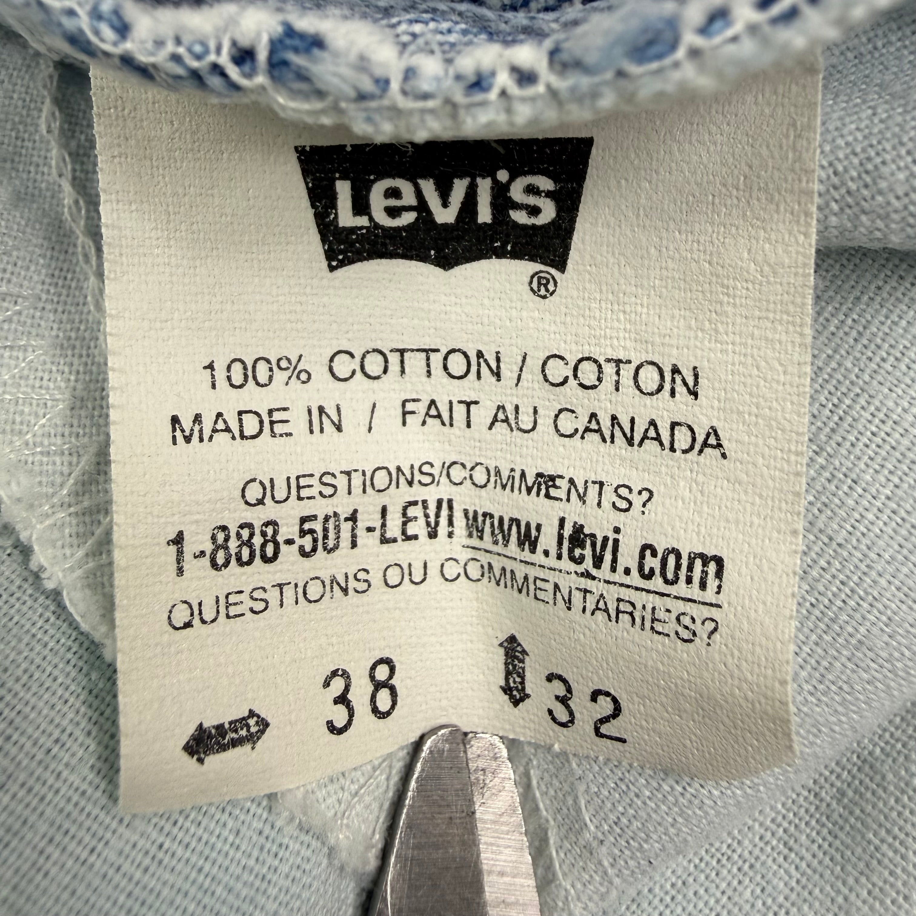 Vintage Levi’s 506 Blank Orange Tab Light Wash Denim Jeans Blue