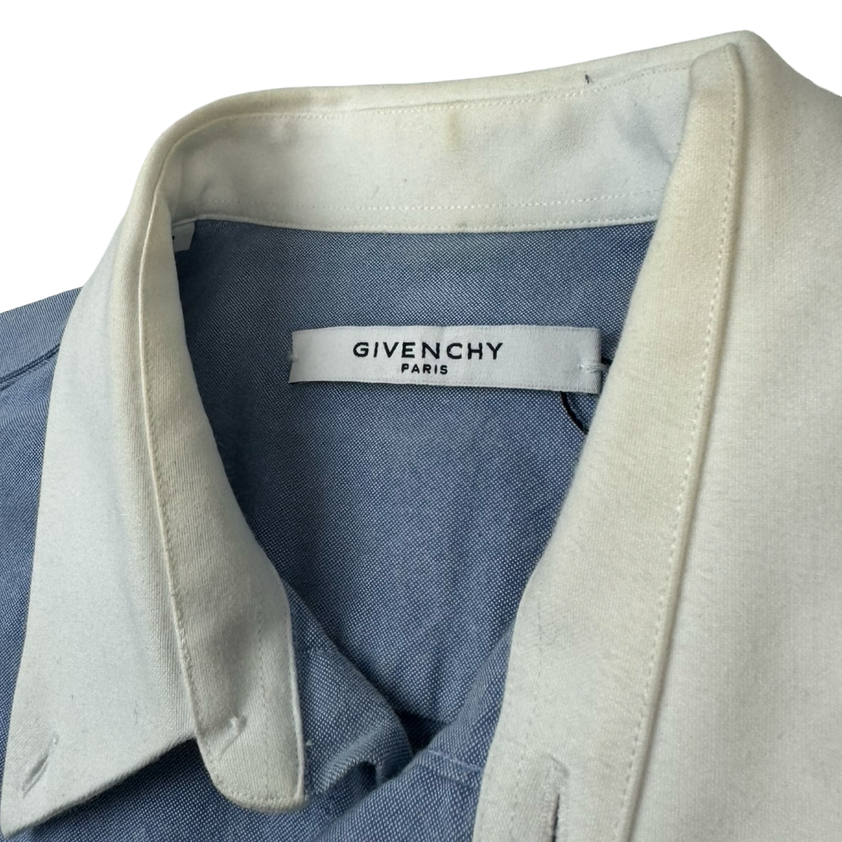 Givenchy Star-Embroidered Light Blue Long-Sleeve Button-Up Shirt