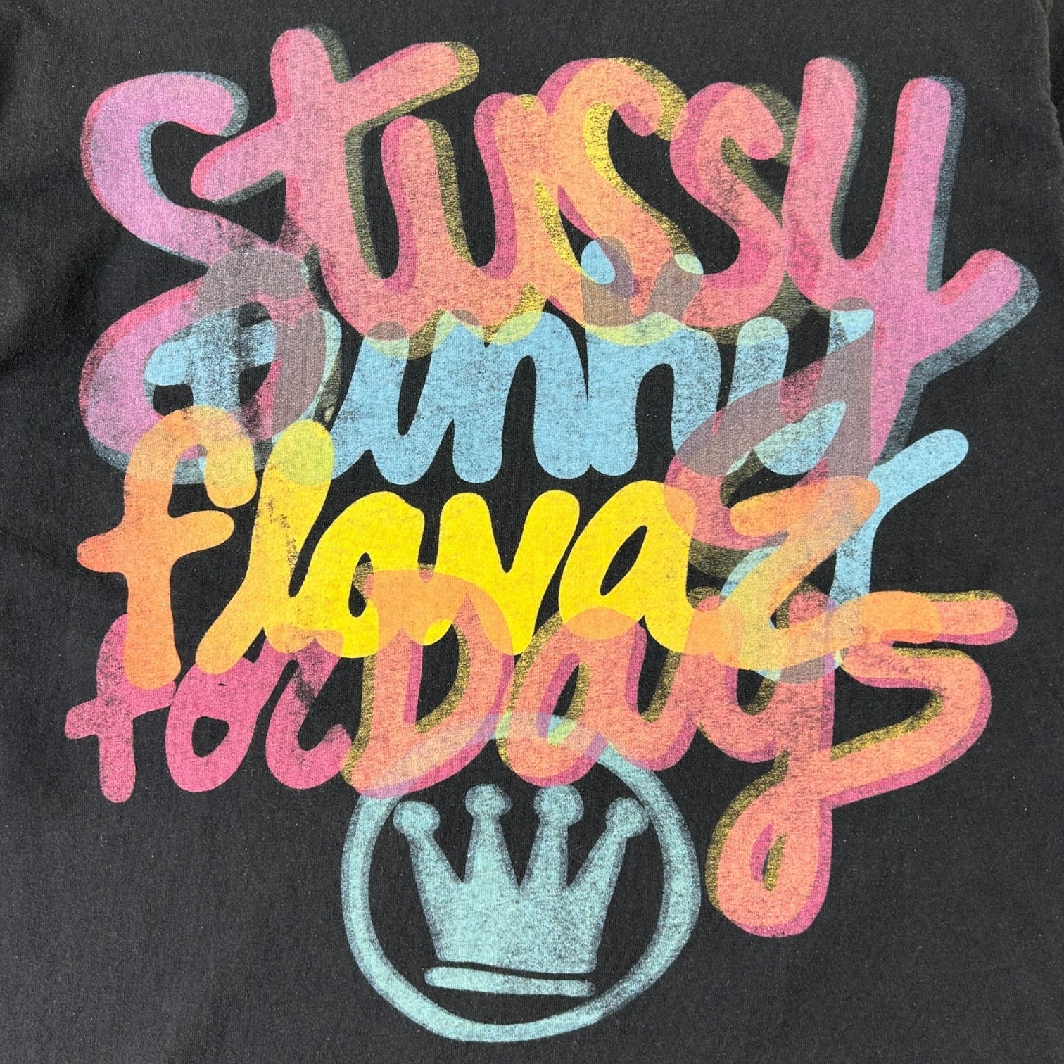 Vintage Stussy Flavaz T-Shirt Black
