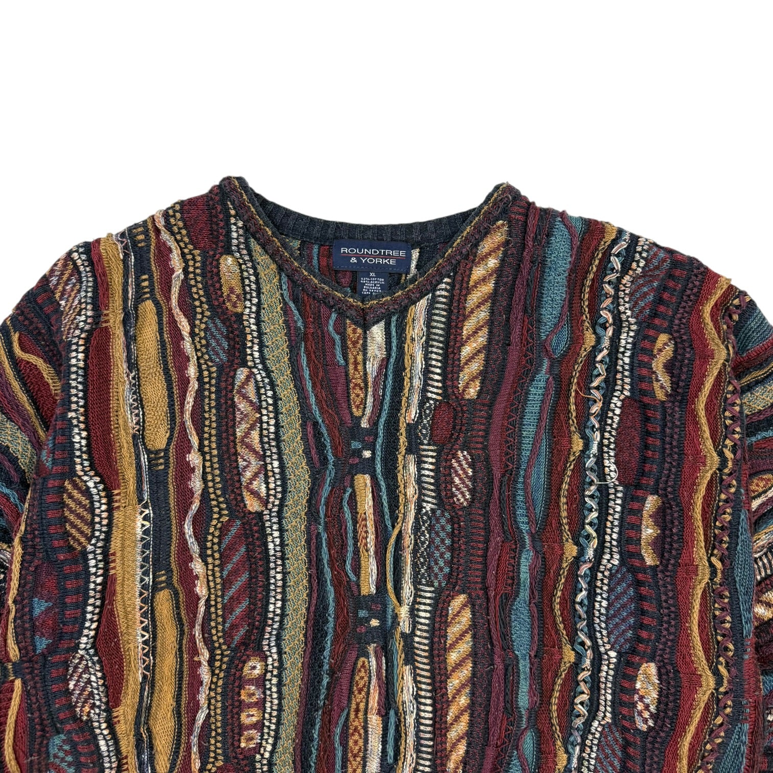 Vintage RoundTree & Yorke Cable Knit Sweater Multicolour