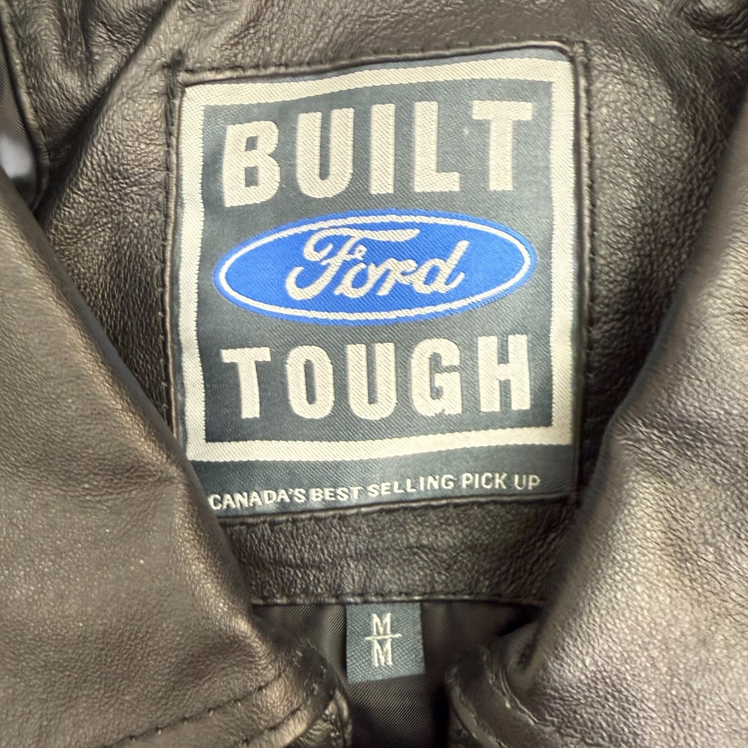 Vintage Ford ‘Built Ford Tough’ Leather Jacket Black