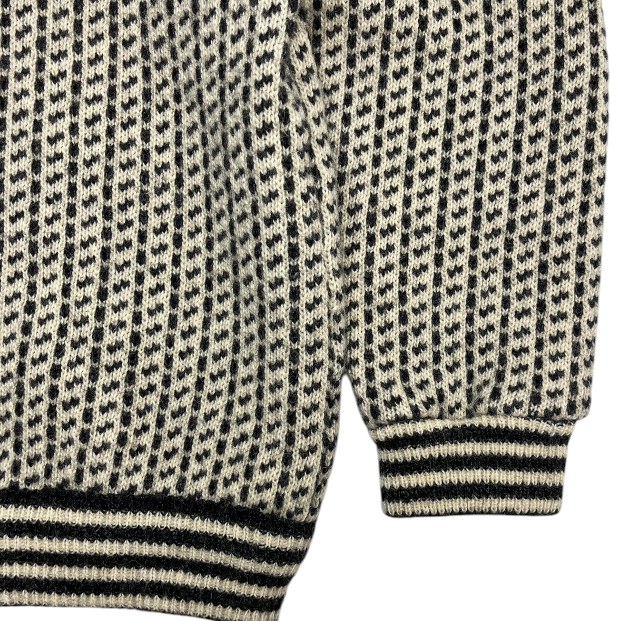 Vintage LL Bean Birds Eye Pattern Wool Knit