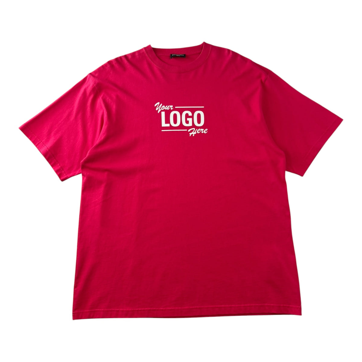 Balenciaga Your Logo Here T-Shirt Raspberry