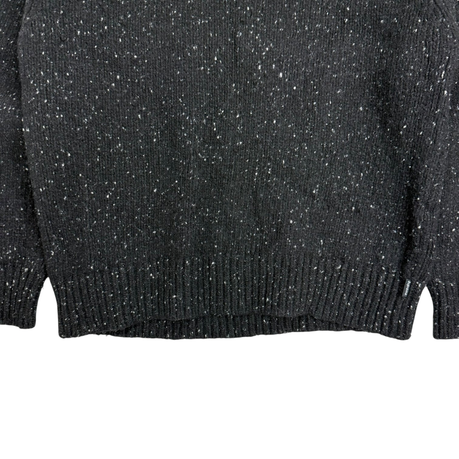 Supreme Speckle Small Box Logo Knit Crewneck Black
