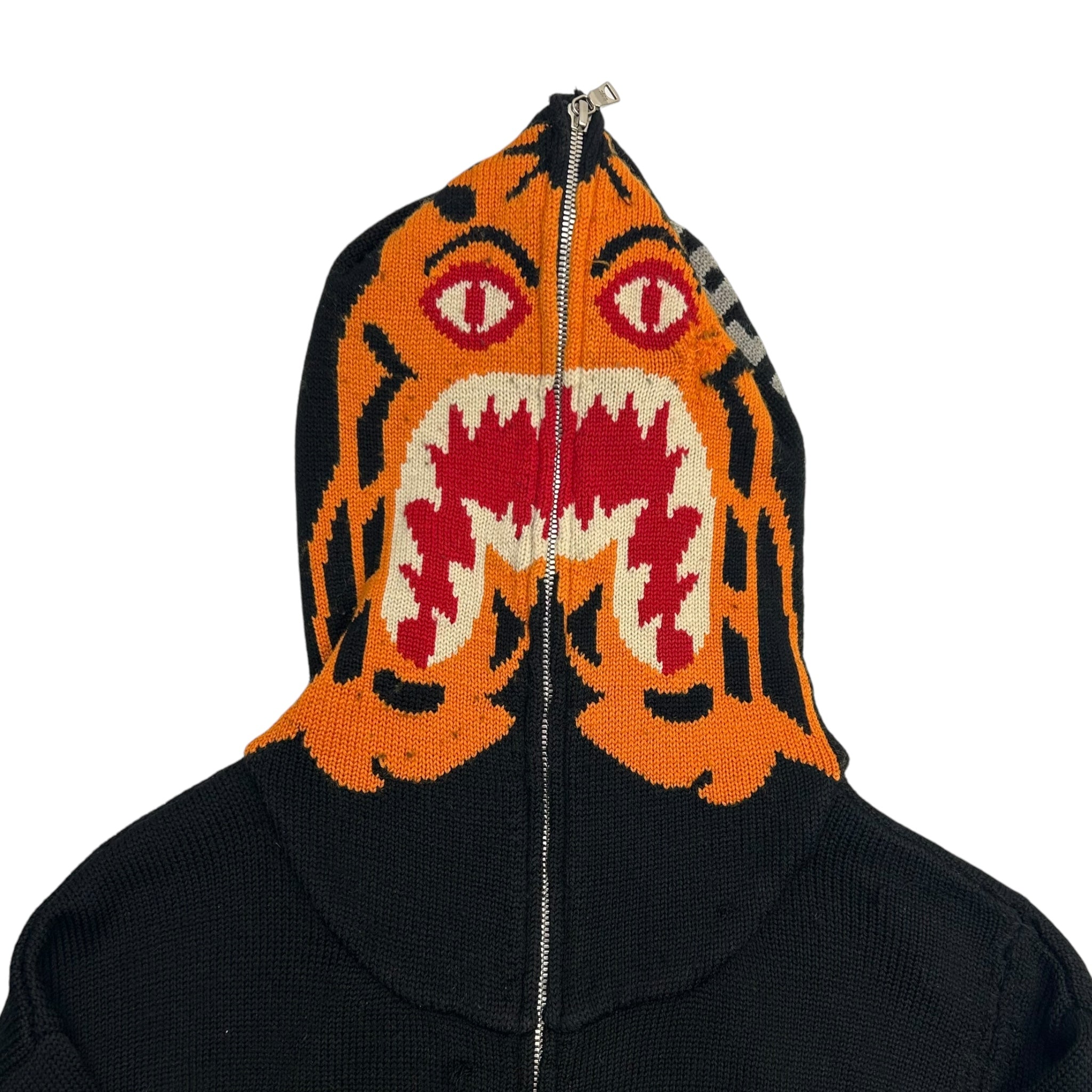 Bape Tiger Full Zip Knit Sweater Black