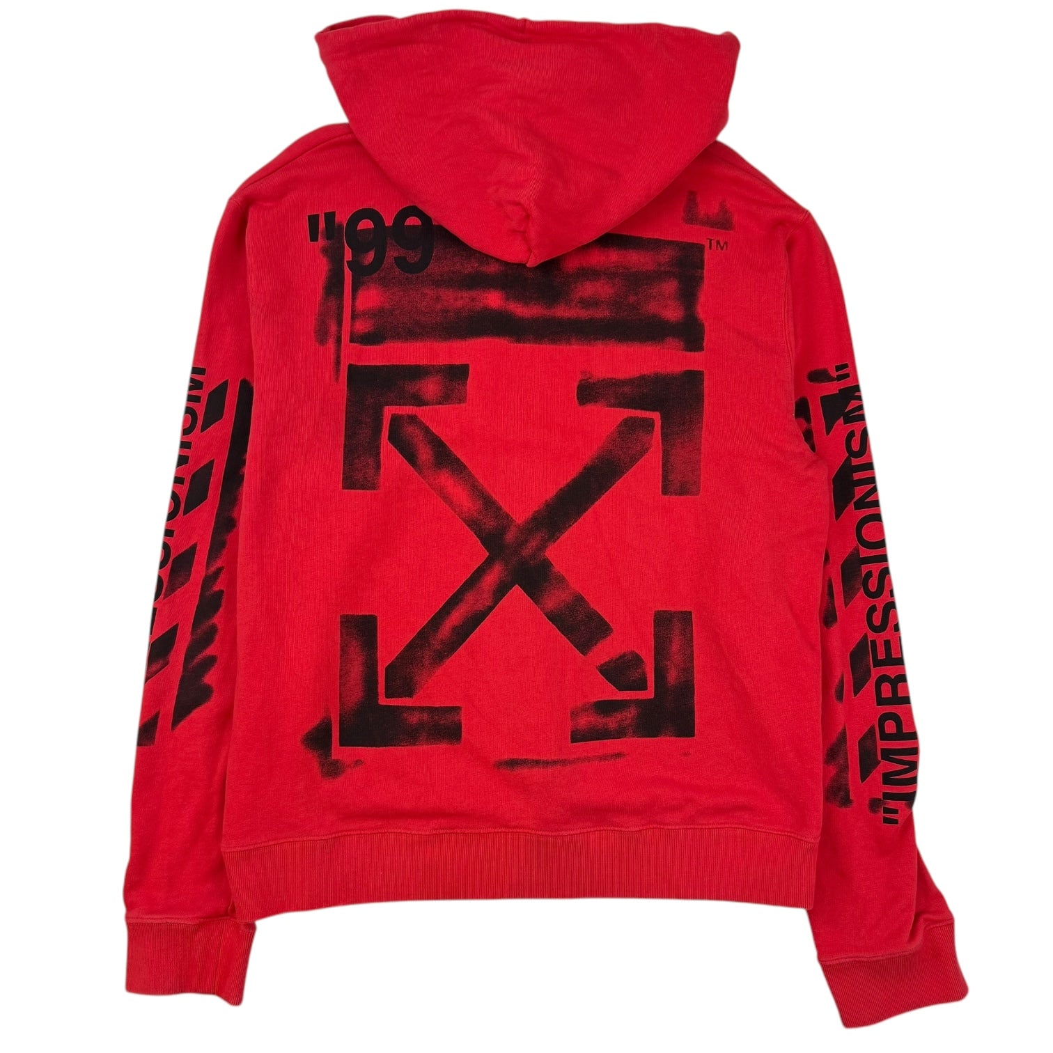 Off-White Diag Stencil Hoodie Red