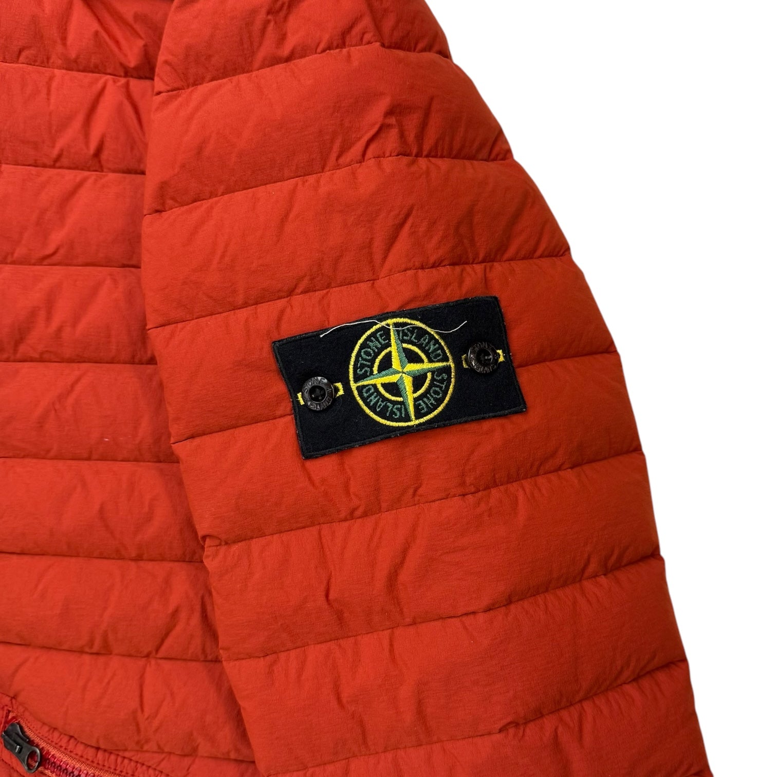 Stone Island Loom Woven Down Chambers Jacket Red