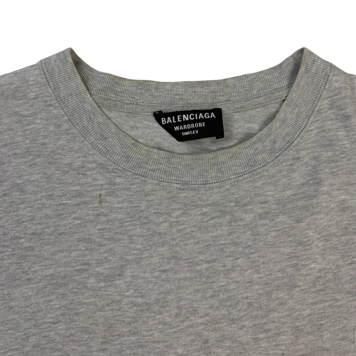 Balenciaga Logo Medium Fit T-Shirt Heather Grey