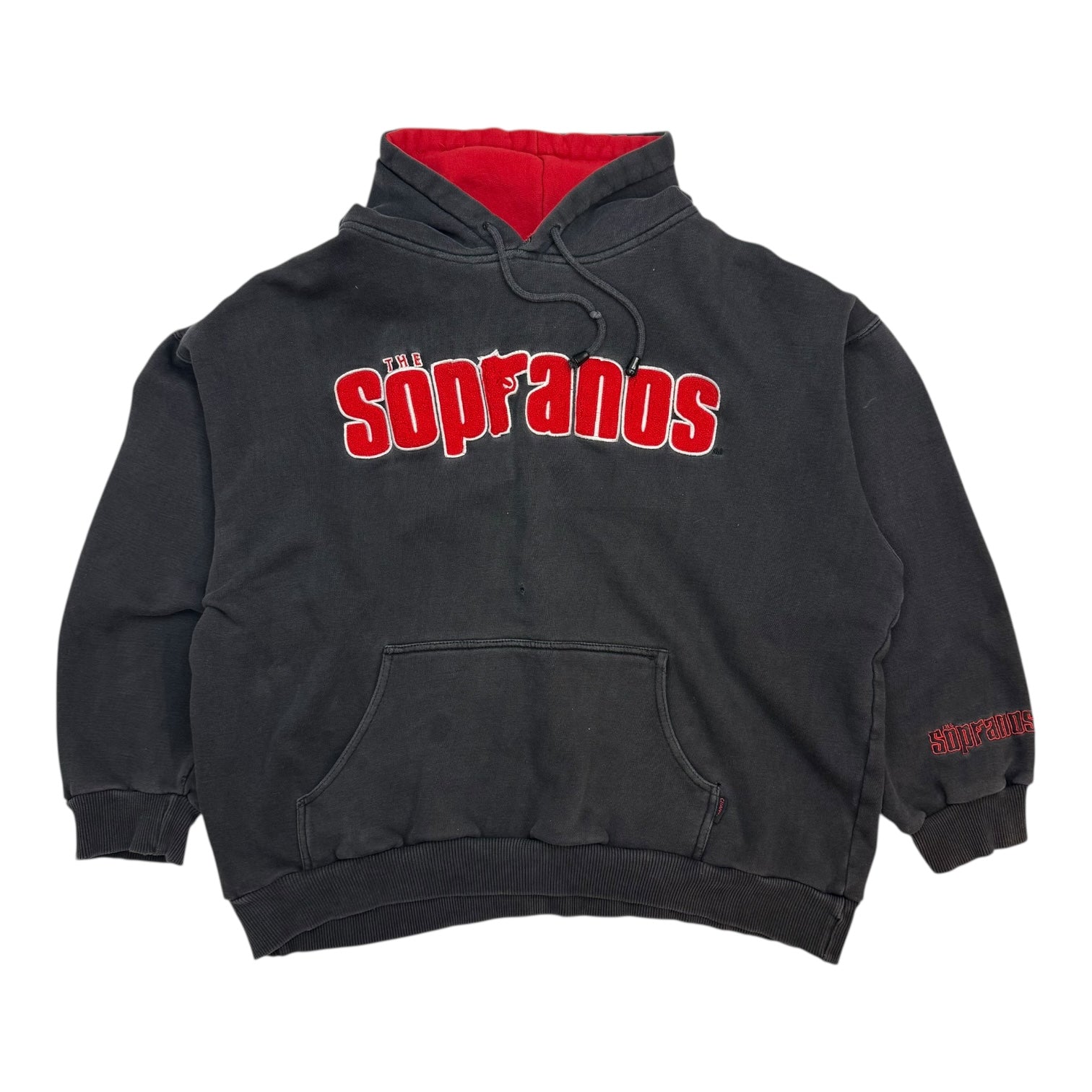 Vintage The Sopranos Hoodie Faded Black/Red