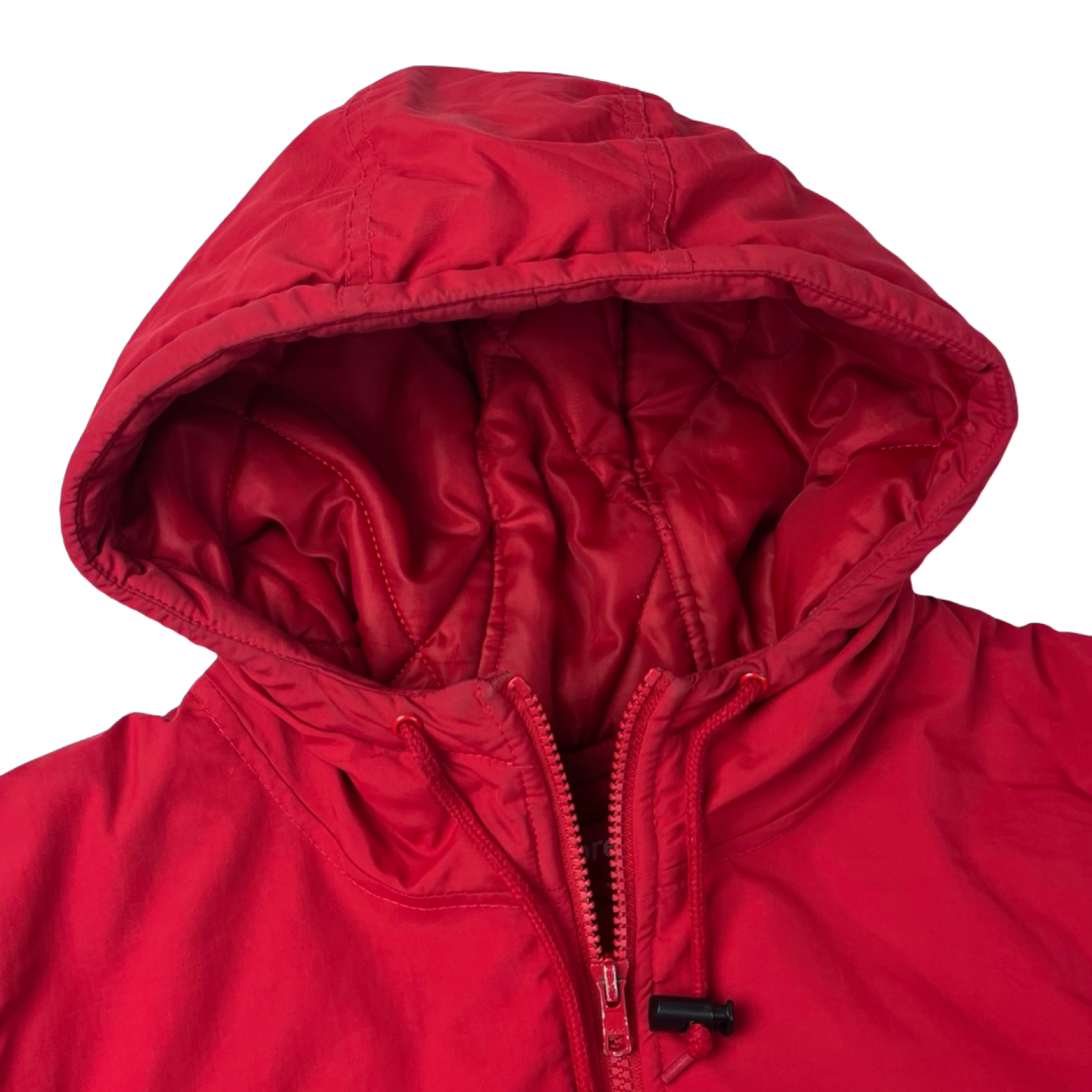 Supreme Zig Zag Stitch Puffy Jacket Red