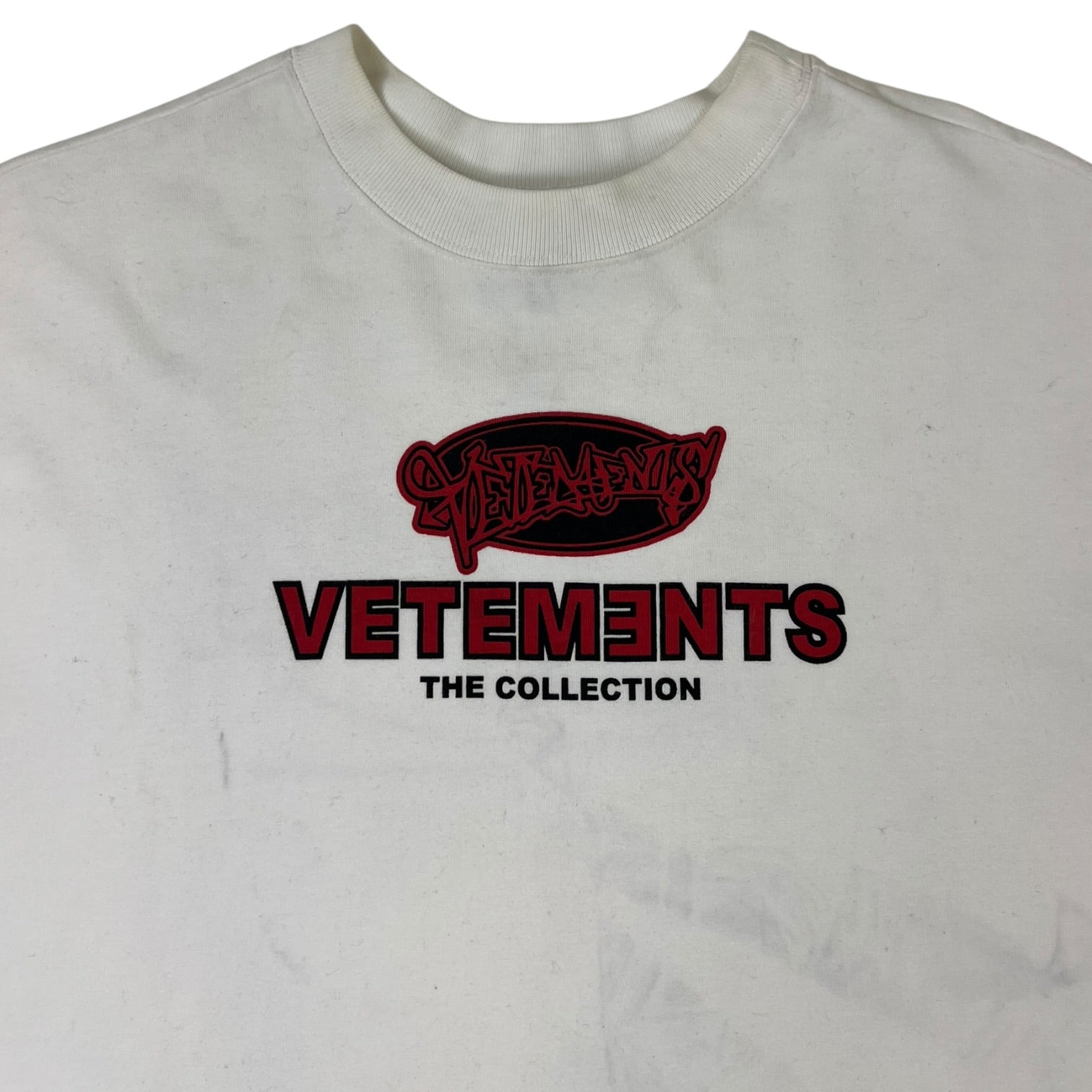Vetements Short Sleeve Split T-Shirt White