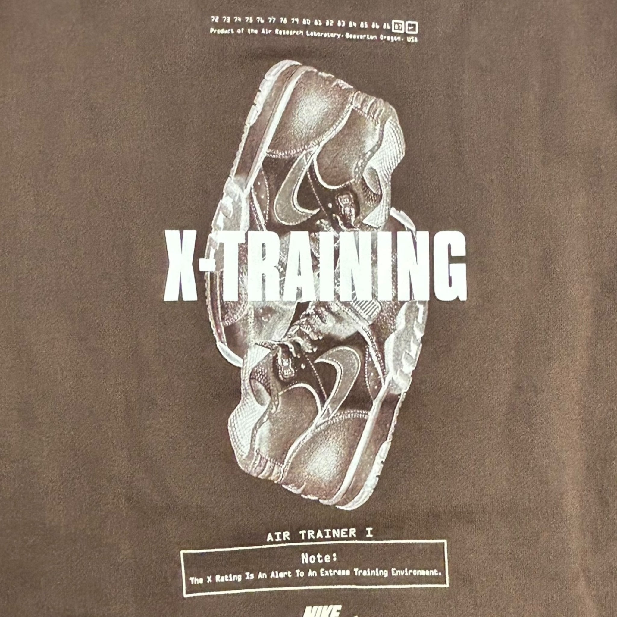 Vintage Y2K Nike X-Rated Air Trainer Crewneck Brown