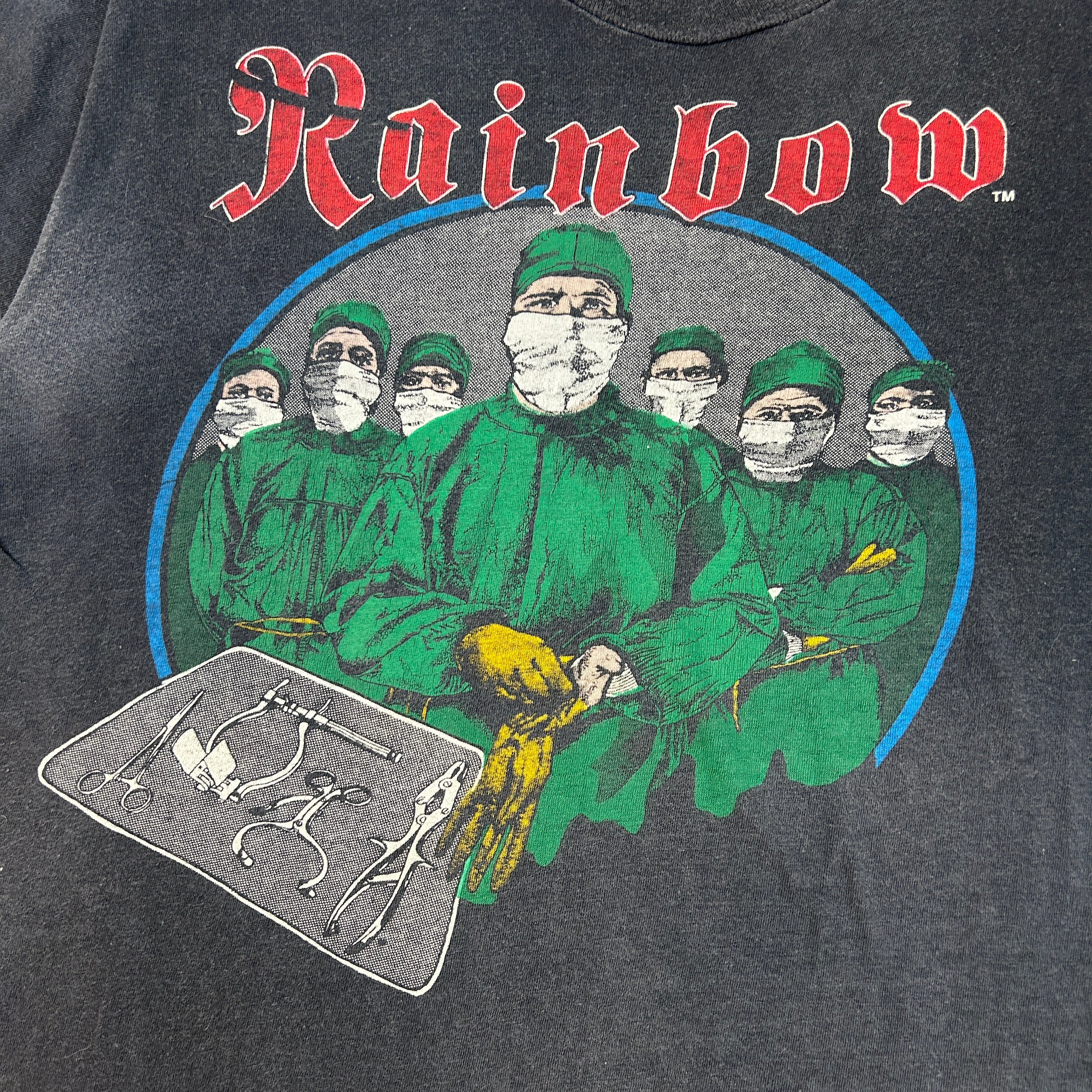 Rainbow Difficult to Cure World Tour Black Shirt from 1978 – Vintage Rock in Bold Black