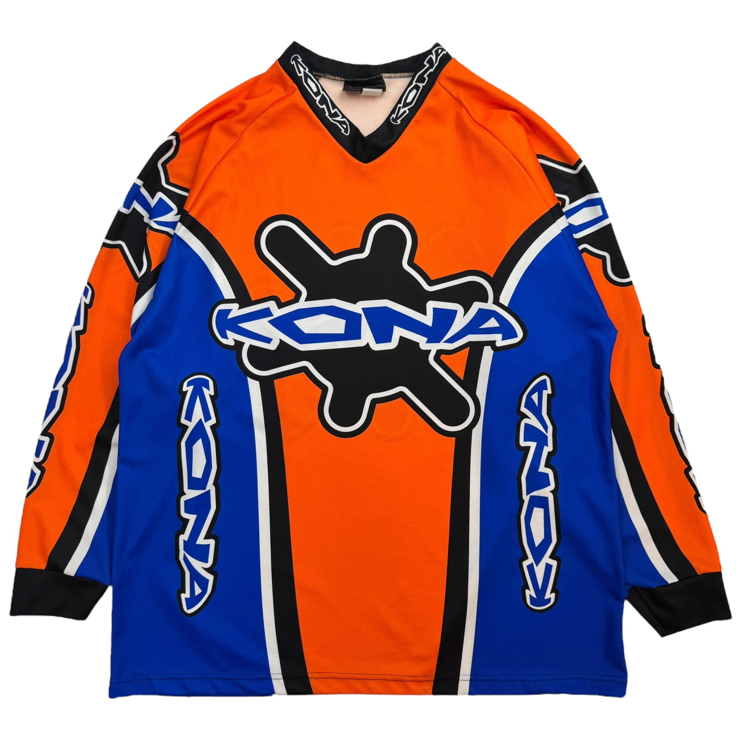 Vintage Kona Mountain Bike Jersey Orange Blue