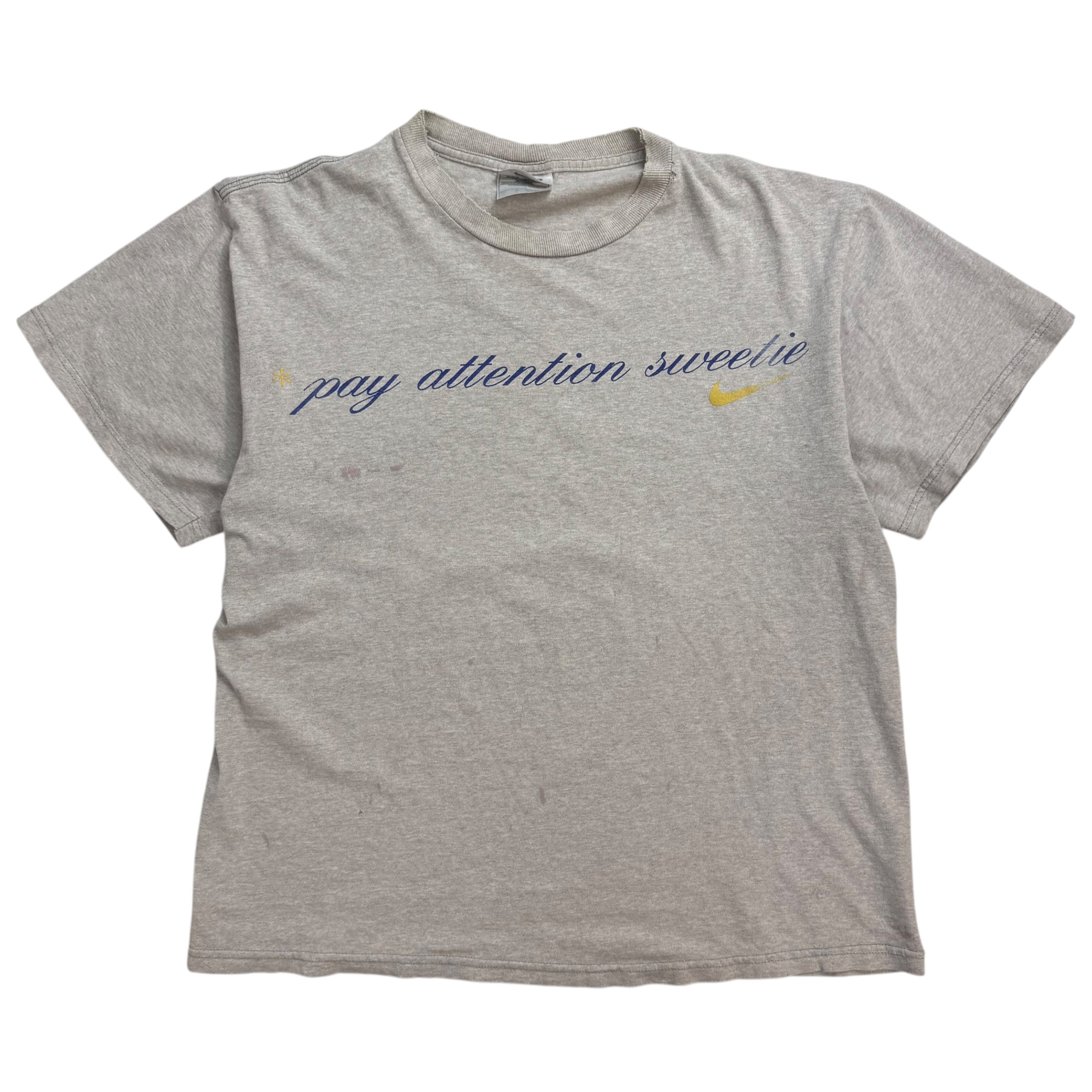 Vintage Nike Volleyball ‘Pay Attention Sweetie’ Tee Grey