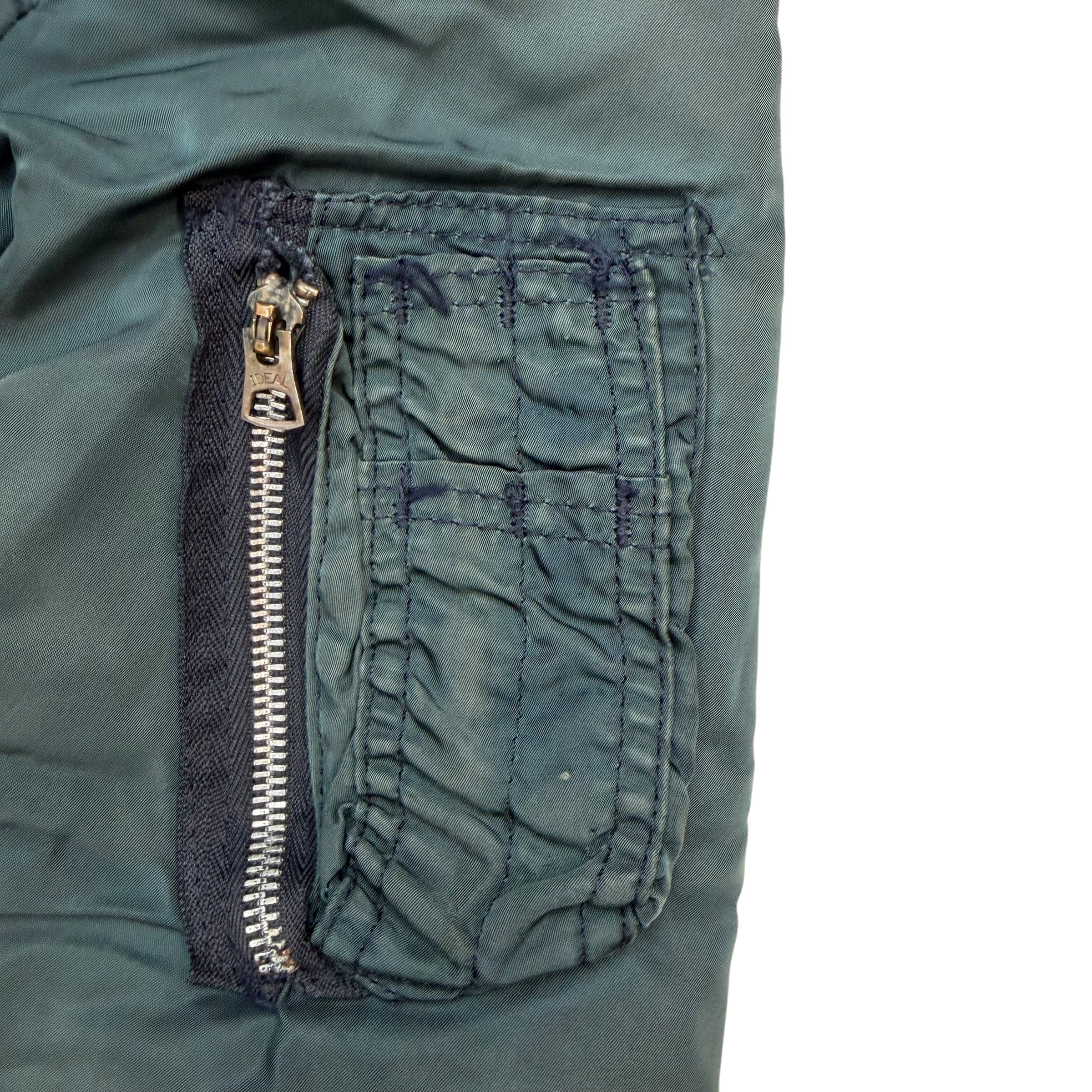 Vintage Alpha Industries MA-1 Bomber Jacket Faded Navy