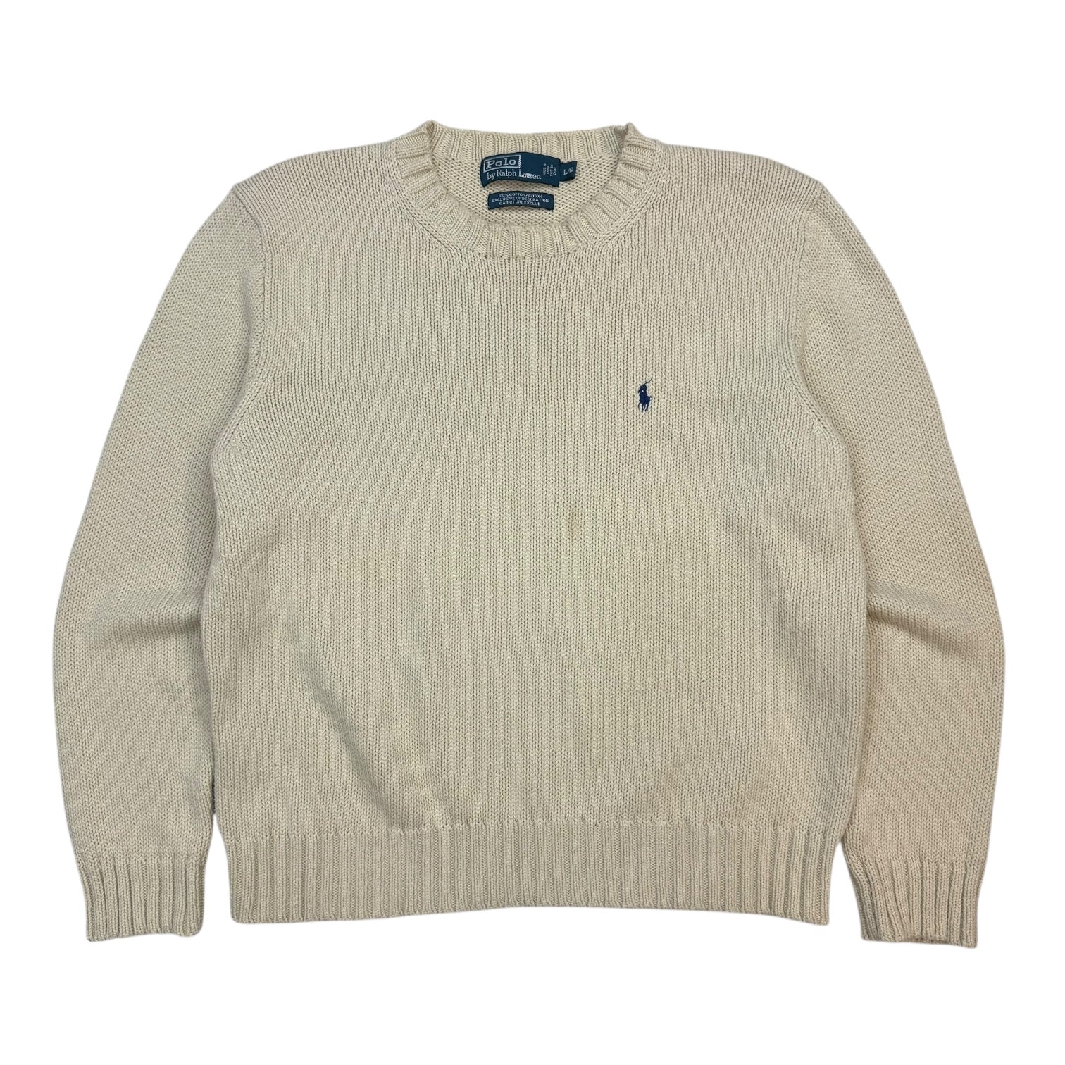 Vintage Polo Ralph Lauren Knit Crewneck Cream