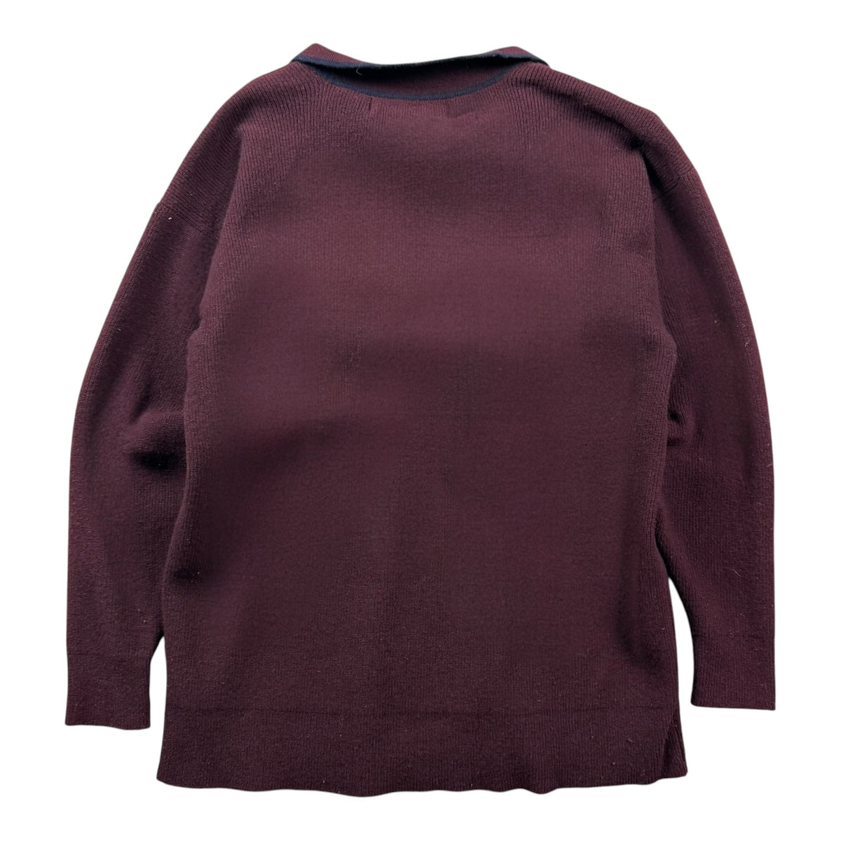 (W) Vintage Club Monaco L/S Button Up Polo Burgundy