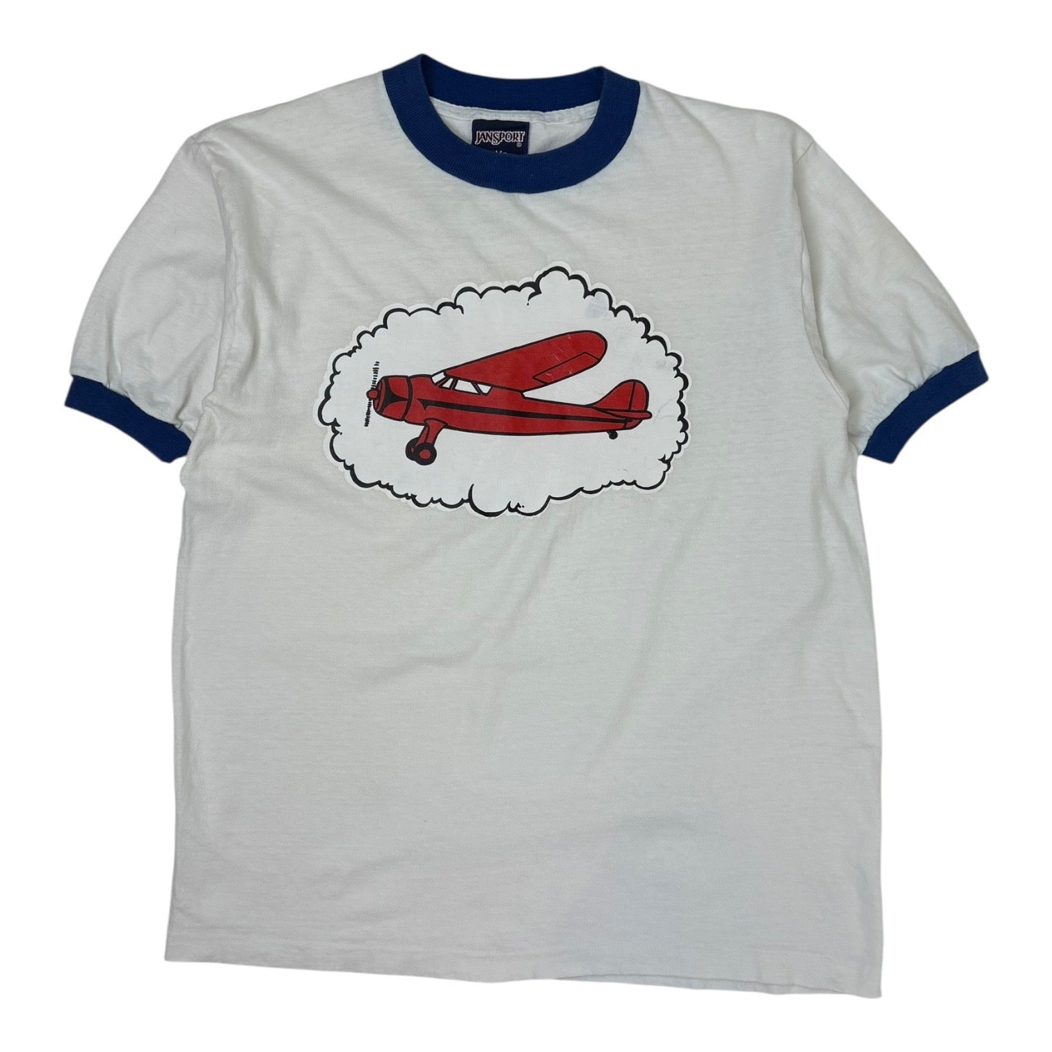 Vintage Jansport Ringer “Red Stinson Reliant SR-9” T-Shirt White