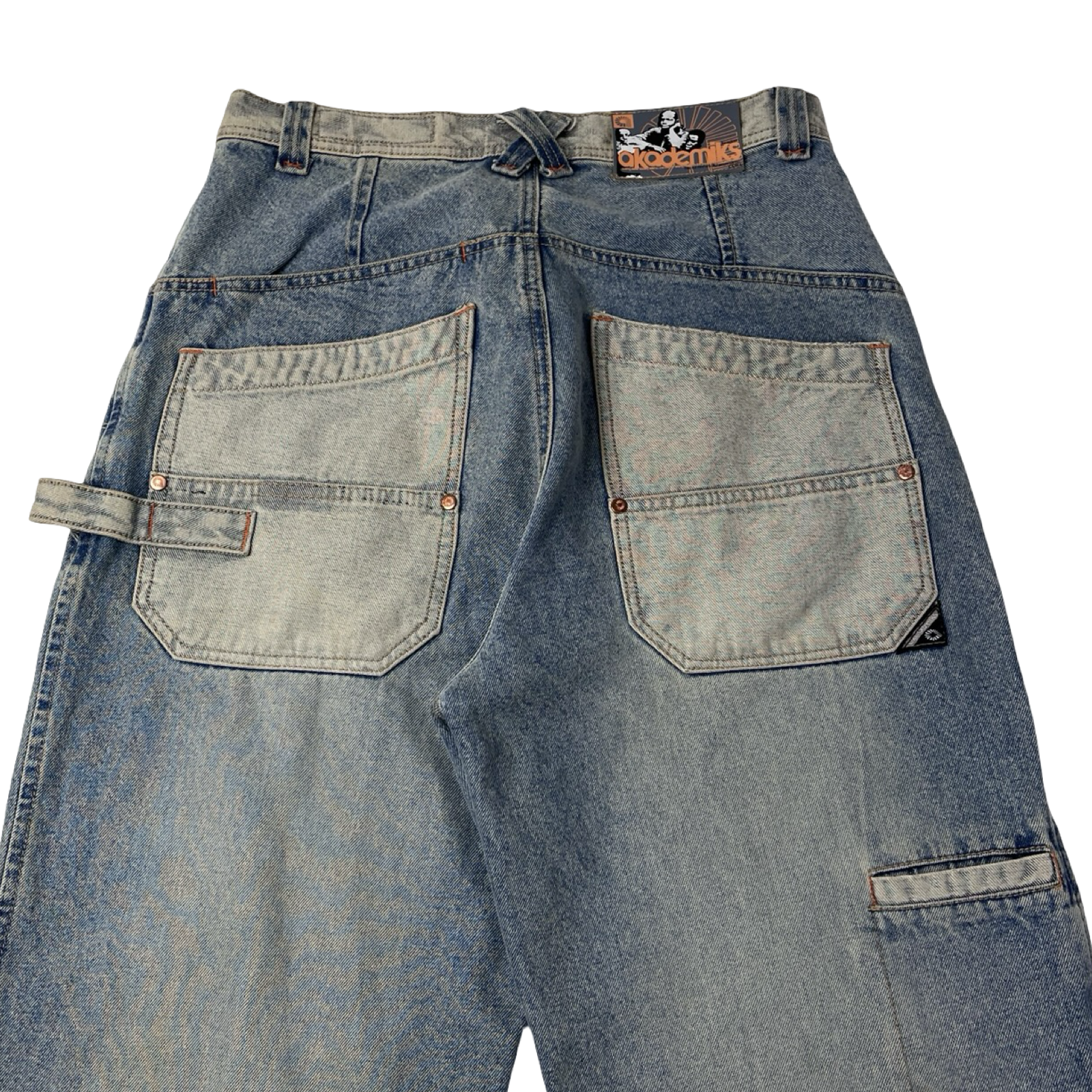 Vintage Y2K Akademiks Utility Jean Pant Light Washed