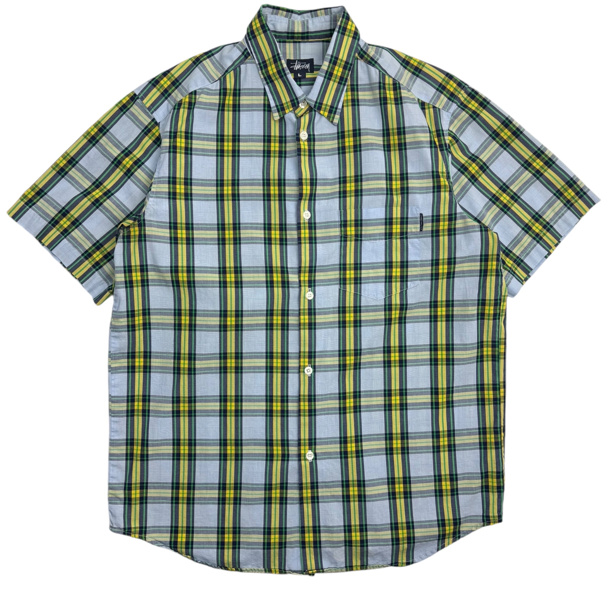 Stussy Plaid Button Up Collard Shirt