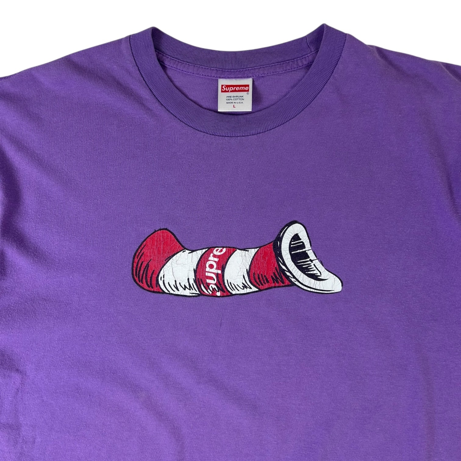 Supreme Cat In Hat T-Shirt Purple