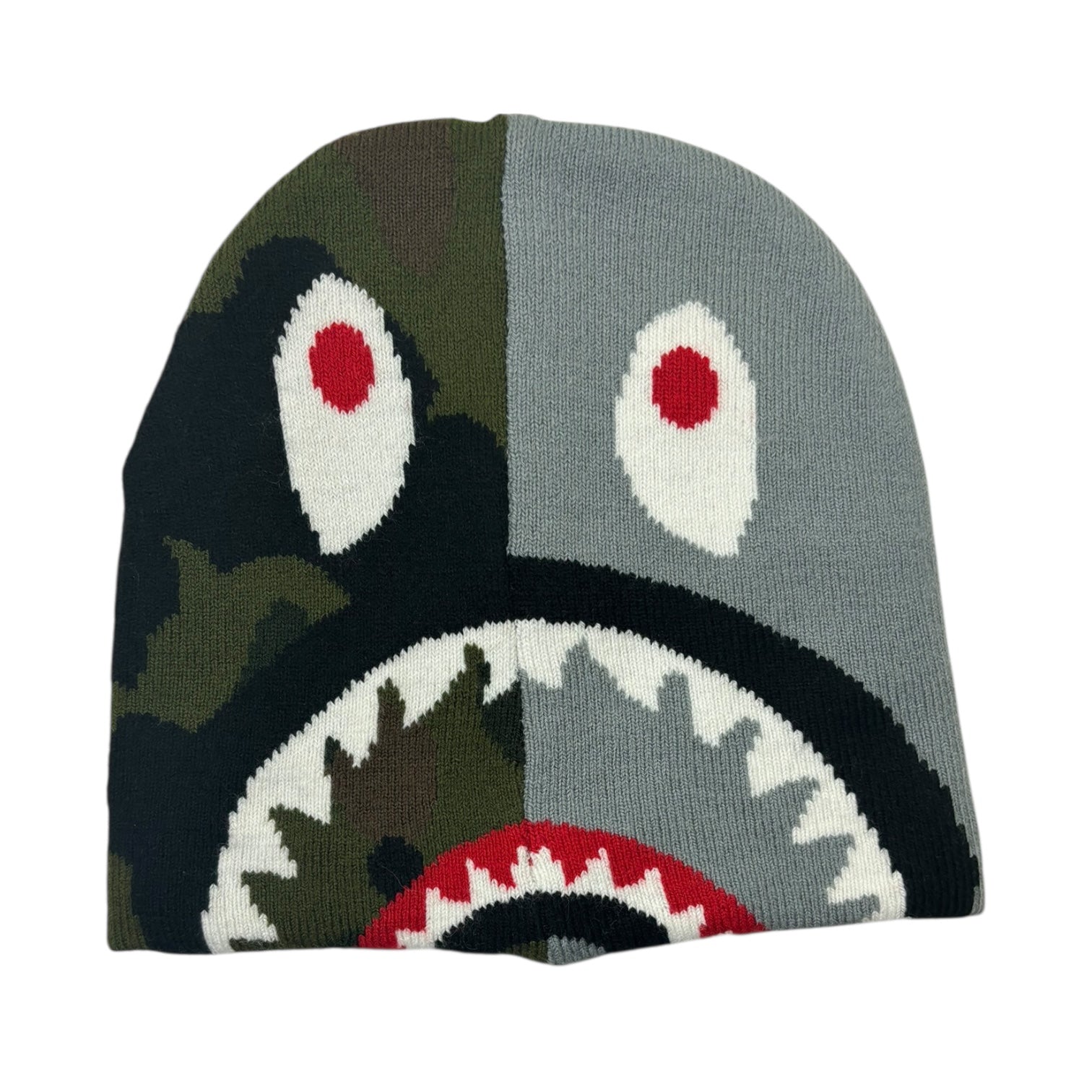 BAPE 1st Camo Shark Beanie Grey