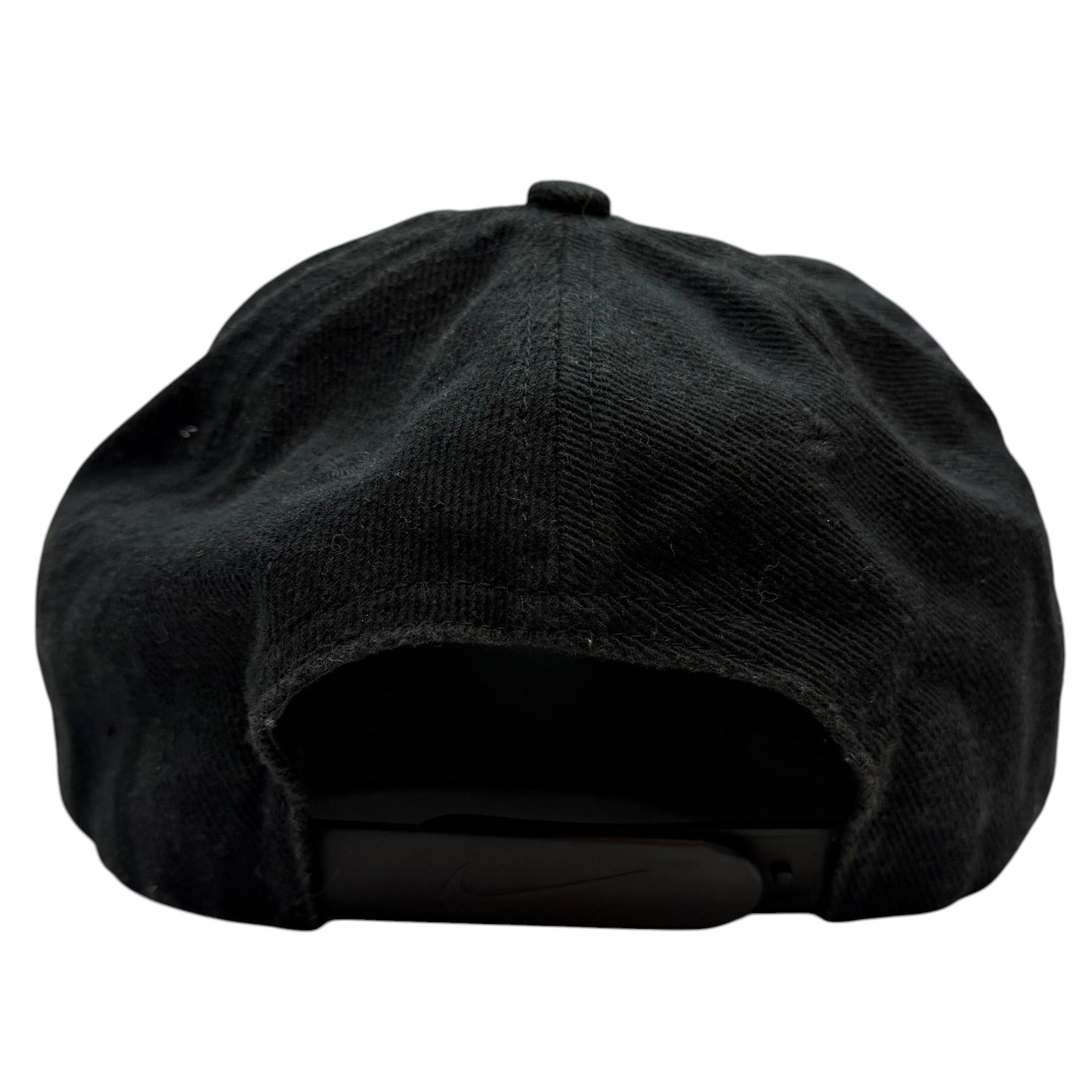 Vintage Nike Embroidered Swoosh Snapback Hat Black