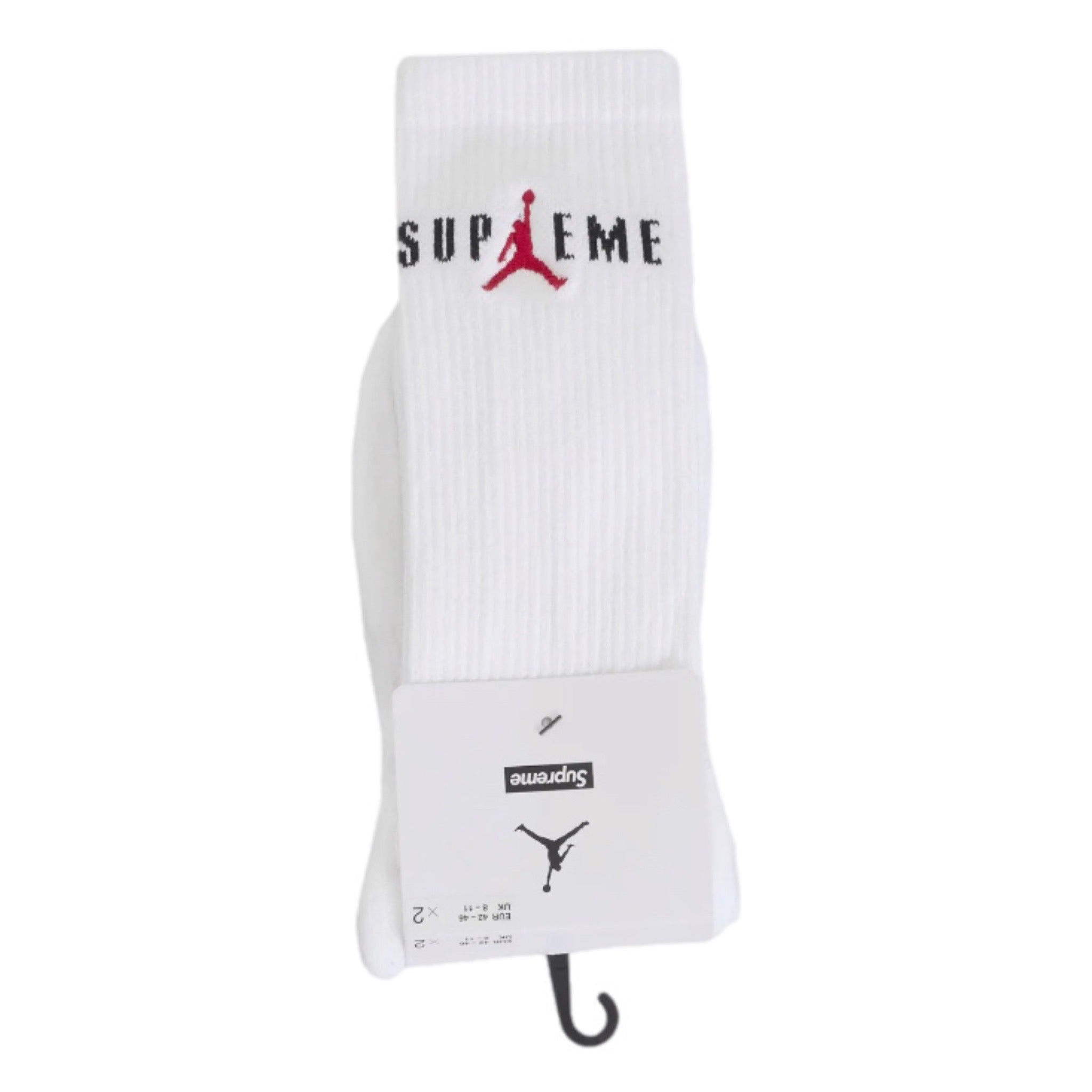 Supreme x Jordan Crew Socks White