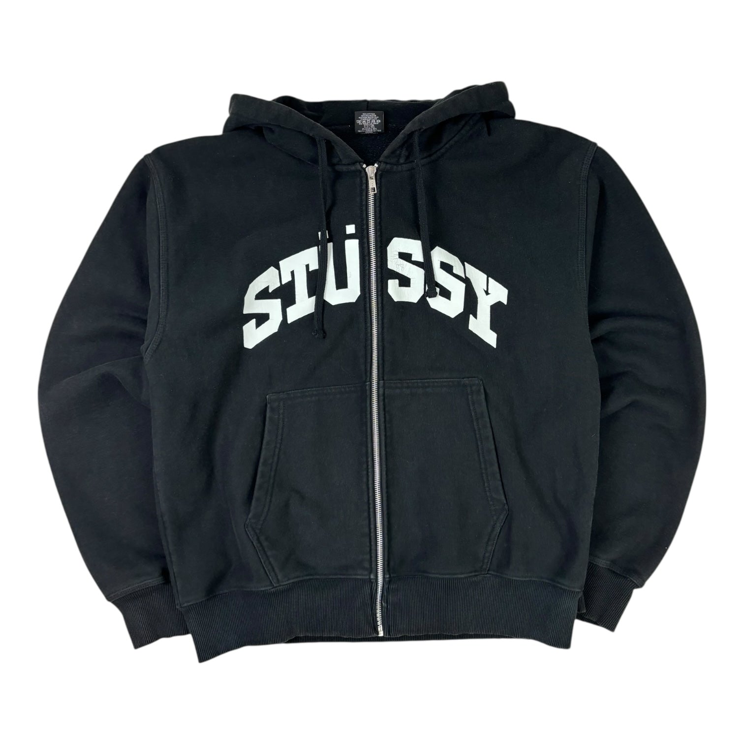 Stussy Block Sport Zip-Up Hoodie Black