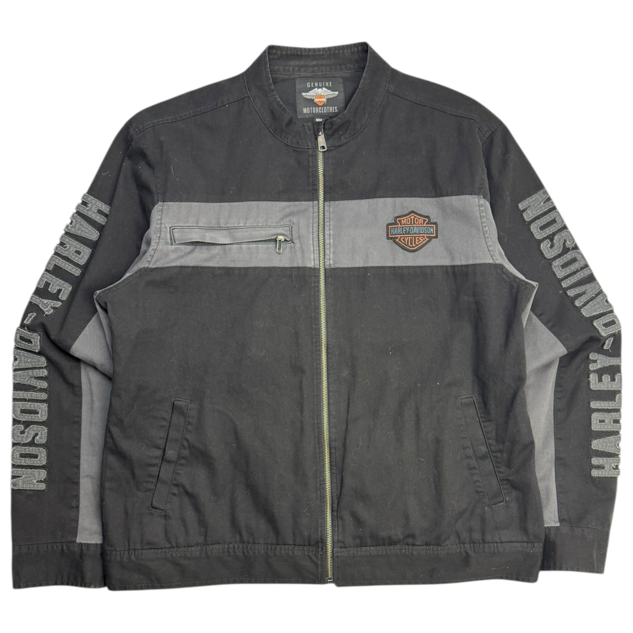 Vintage Harley Davidson Light Canvas Zip Jacket