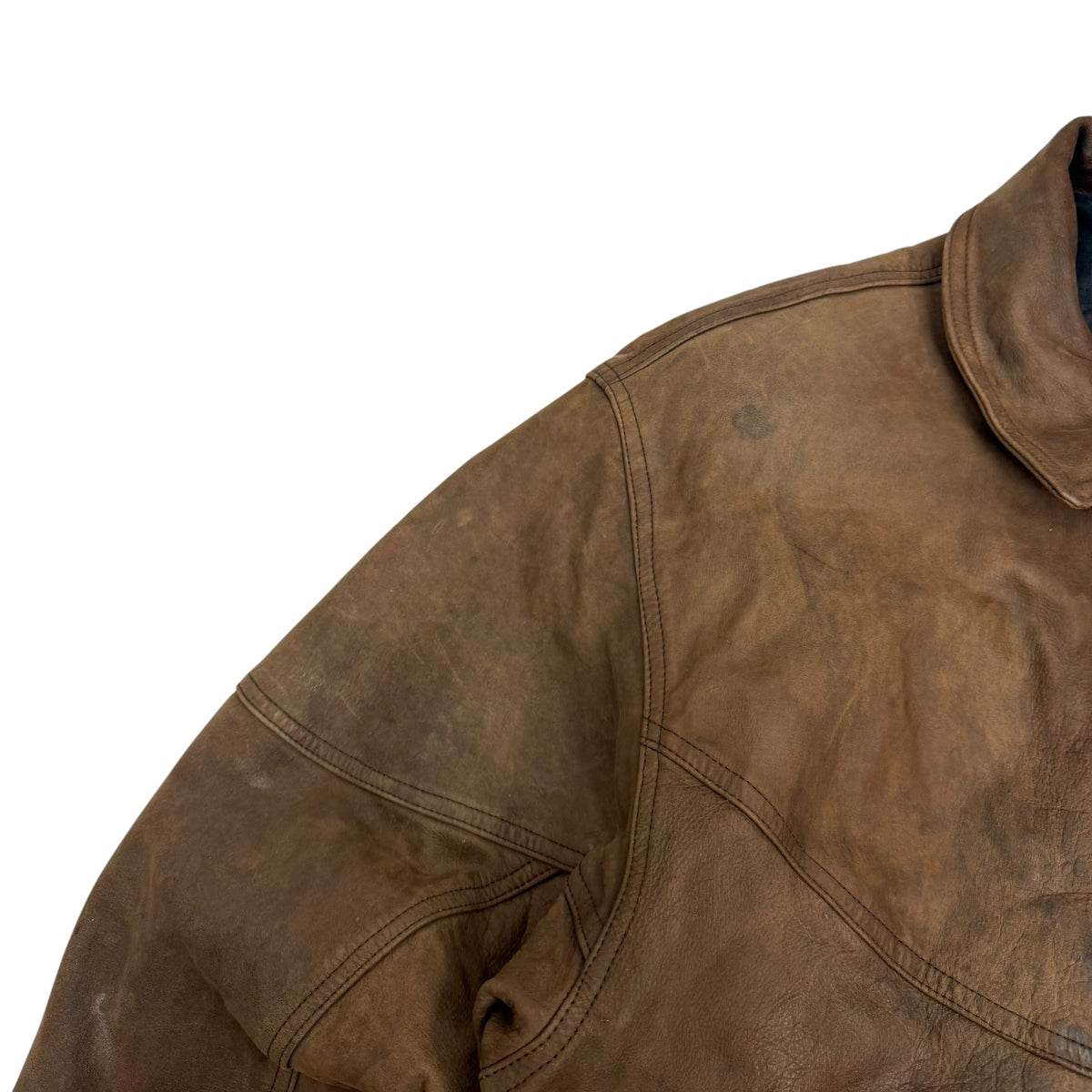 Vintage Mazda Boutique Suede Leather Jacket Brown