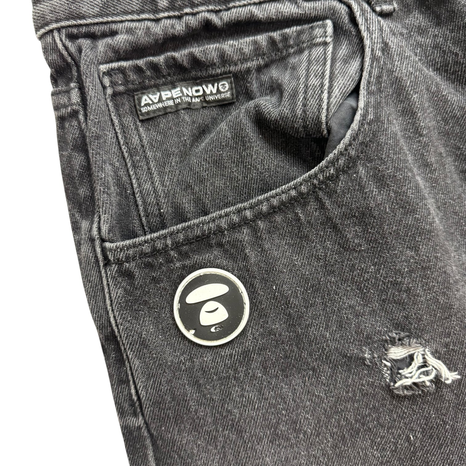 A Bathing Ape Aape Now Denim Pants Black