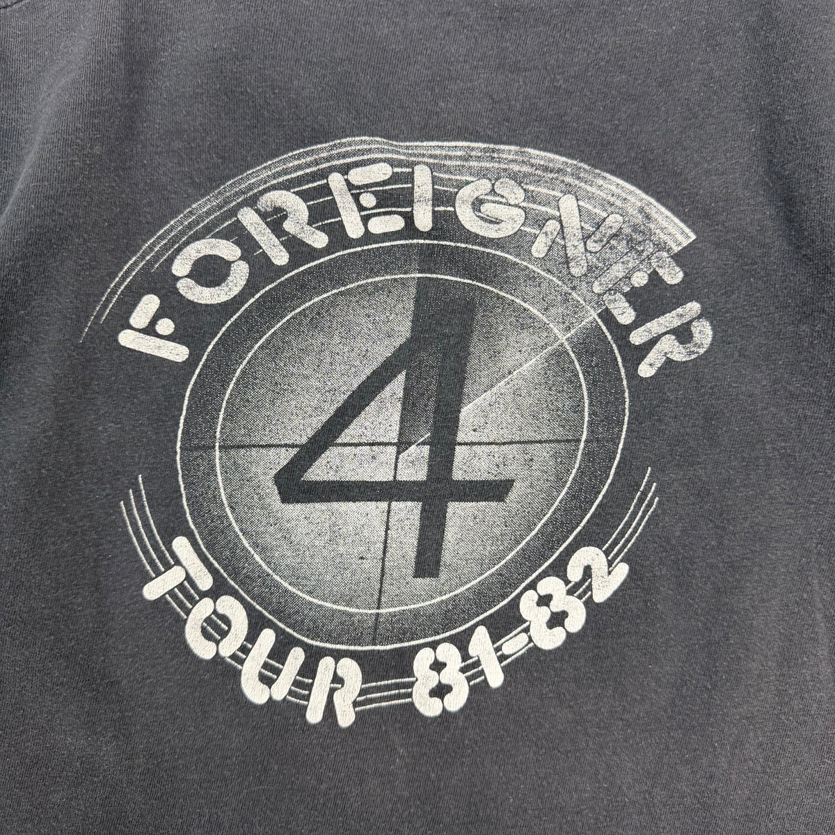 (W) 1981 Foreigner 4 World Tour Tee Black