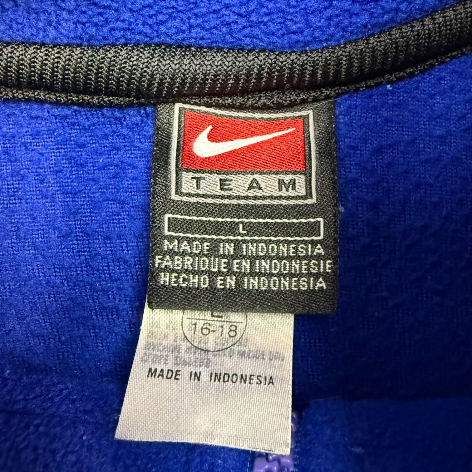Vintage Youth Nike Teams New York Knicks Quarter Zip Sweater Blue