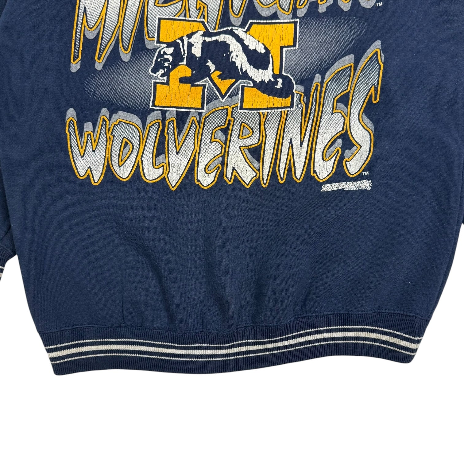 Vintage Michigan Wolverines Crewneck Blue