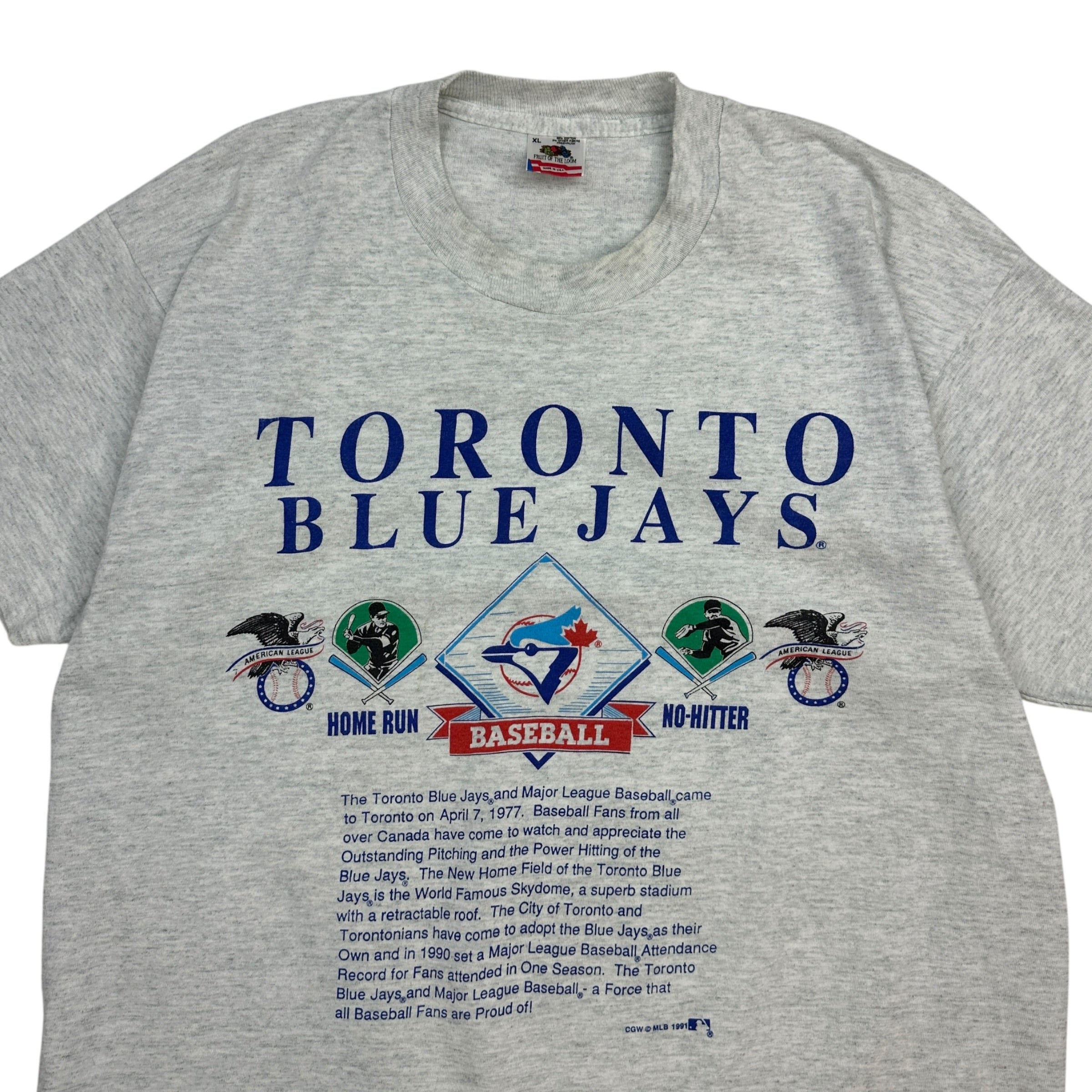 Vintage Toronto Blue Jays Baseball Tee Grey