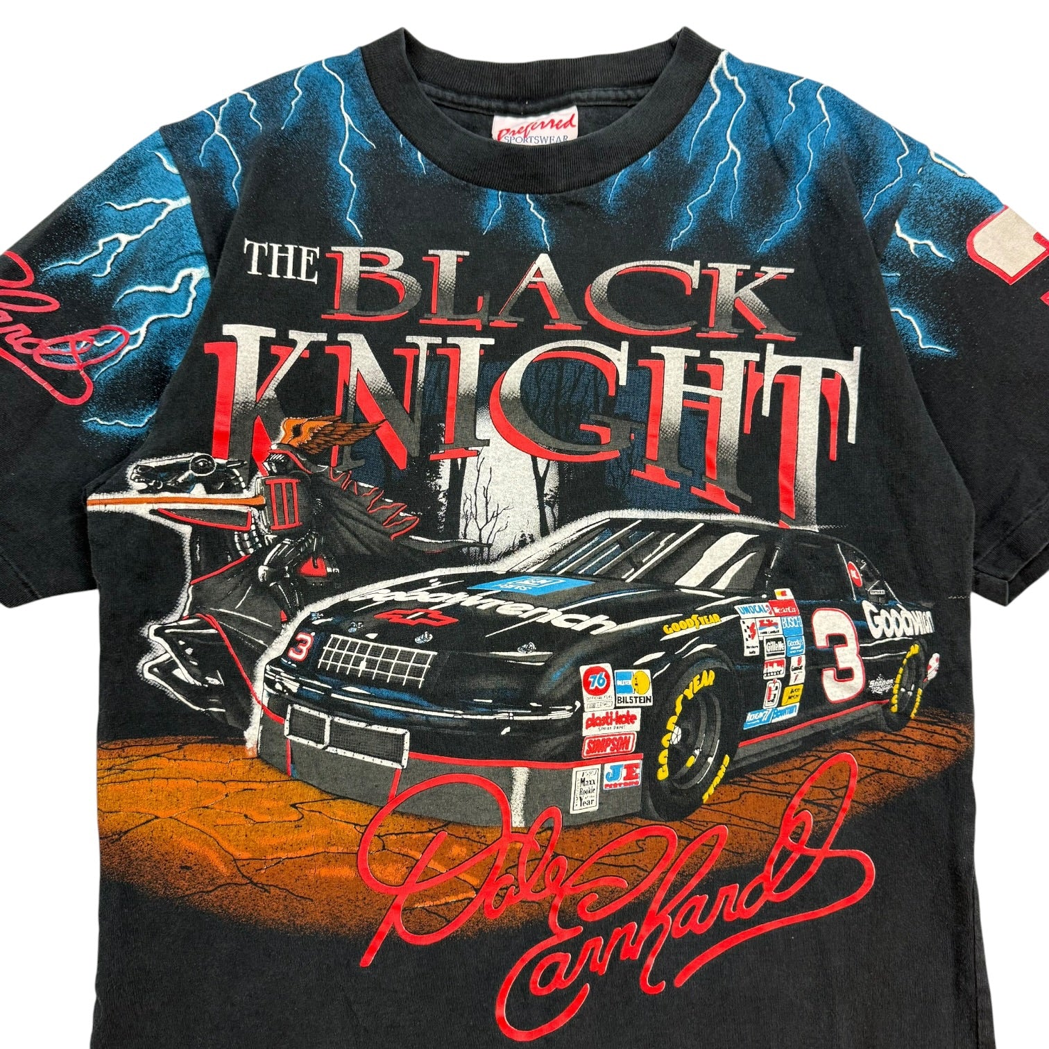 Vintage Dale Earnhardt Black Knight Tee Black