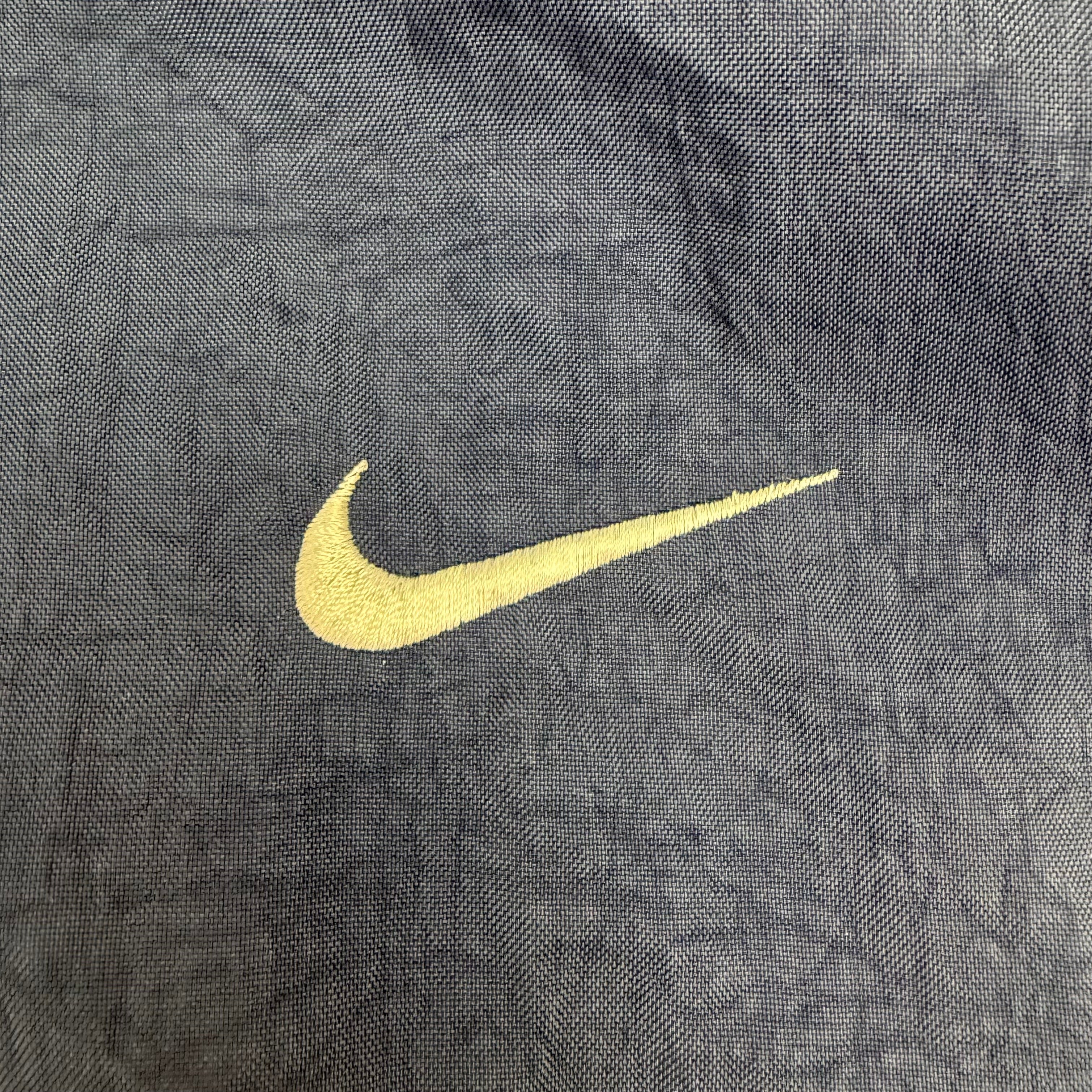 Vintage Nike Snap Button Stripe Sleeve Jacket Navy/Red