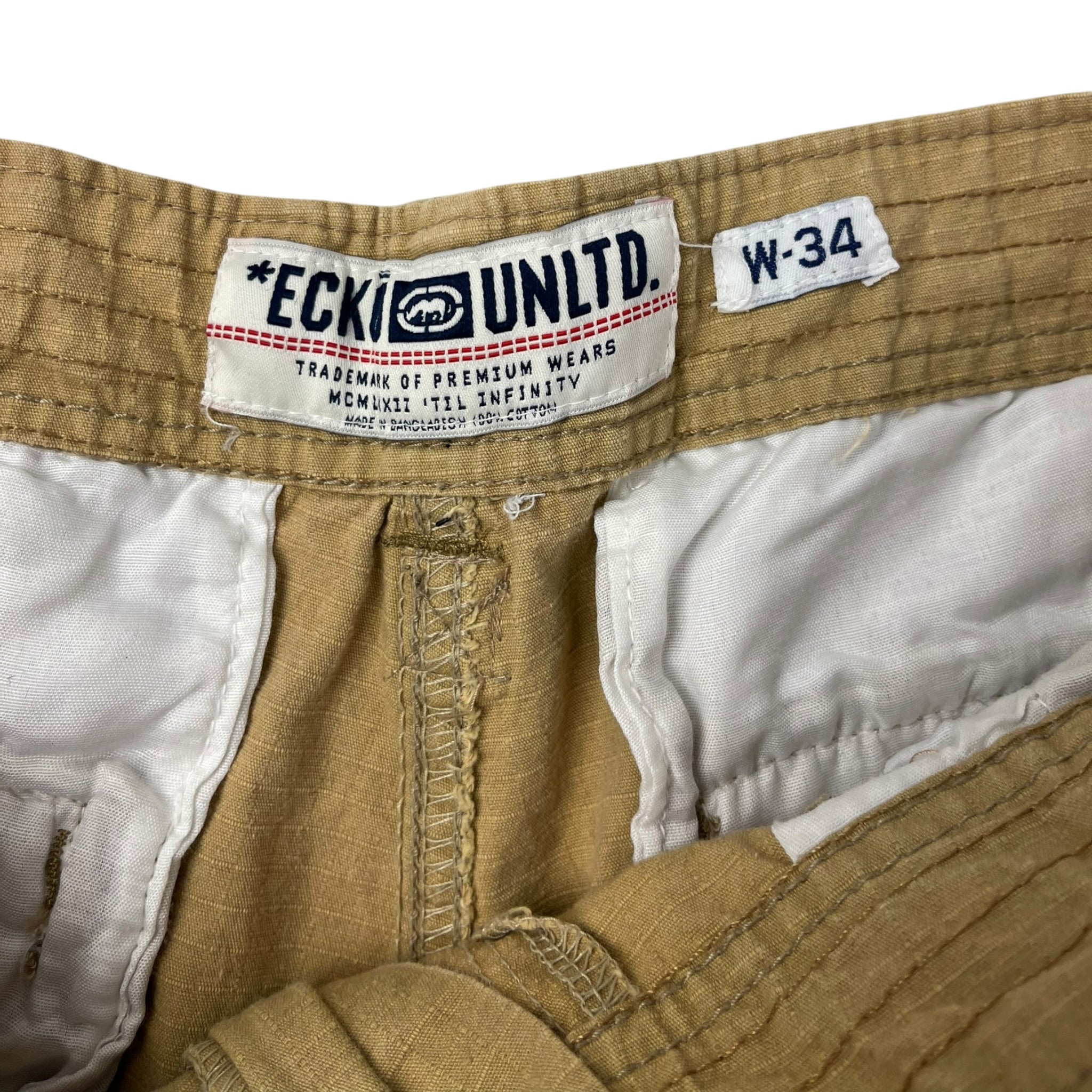 Vintage Y2K Ecko Unltd Beige Cargo Shorts